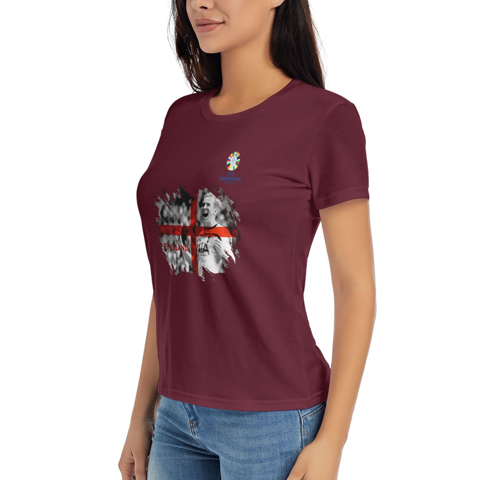Woman's England EURO 2024 Basic Short Sleeve T-Shirt WBT1712 - Soccerfana