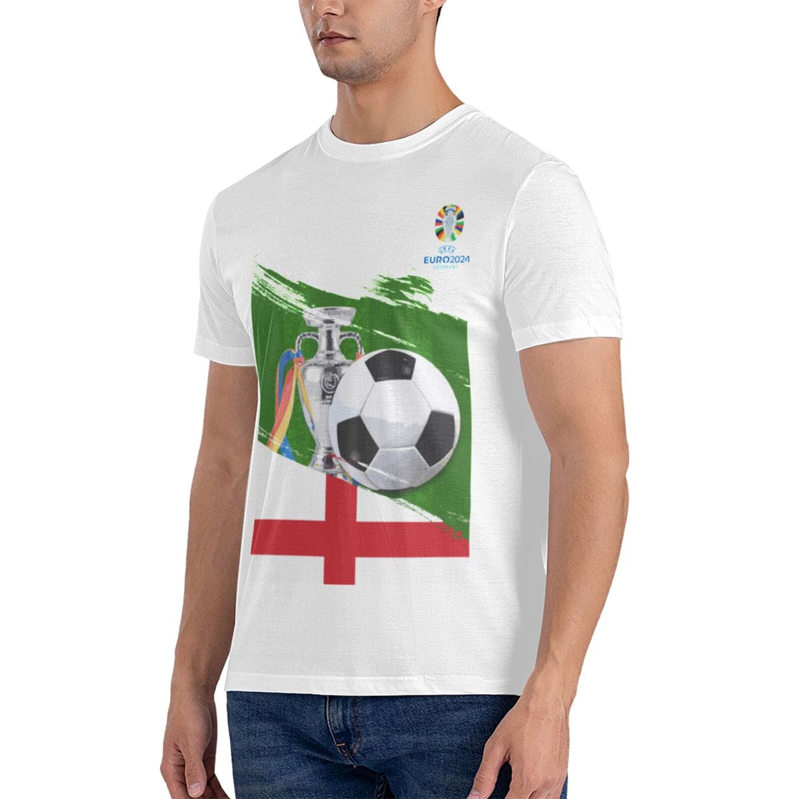 Men's England EURO 2024 Basic Short Sleeve T-Shirt BST1681 - Soccerfana
