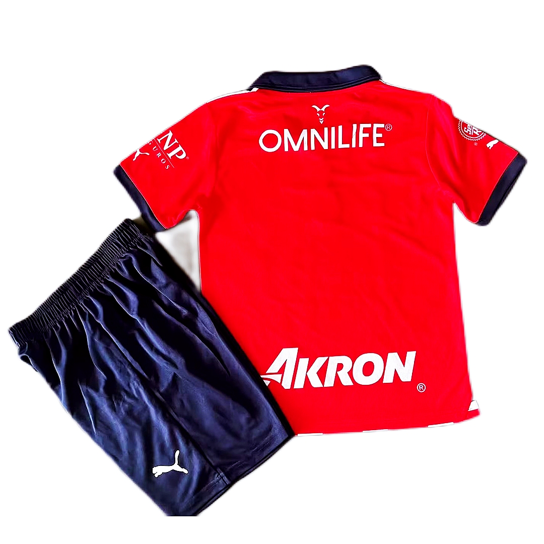 Kid's Chivas Home Jersey+Shorts 23/24 - Soccerfana