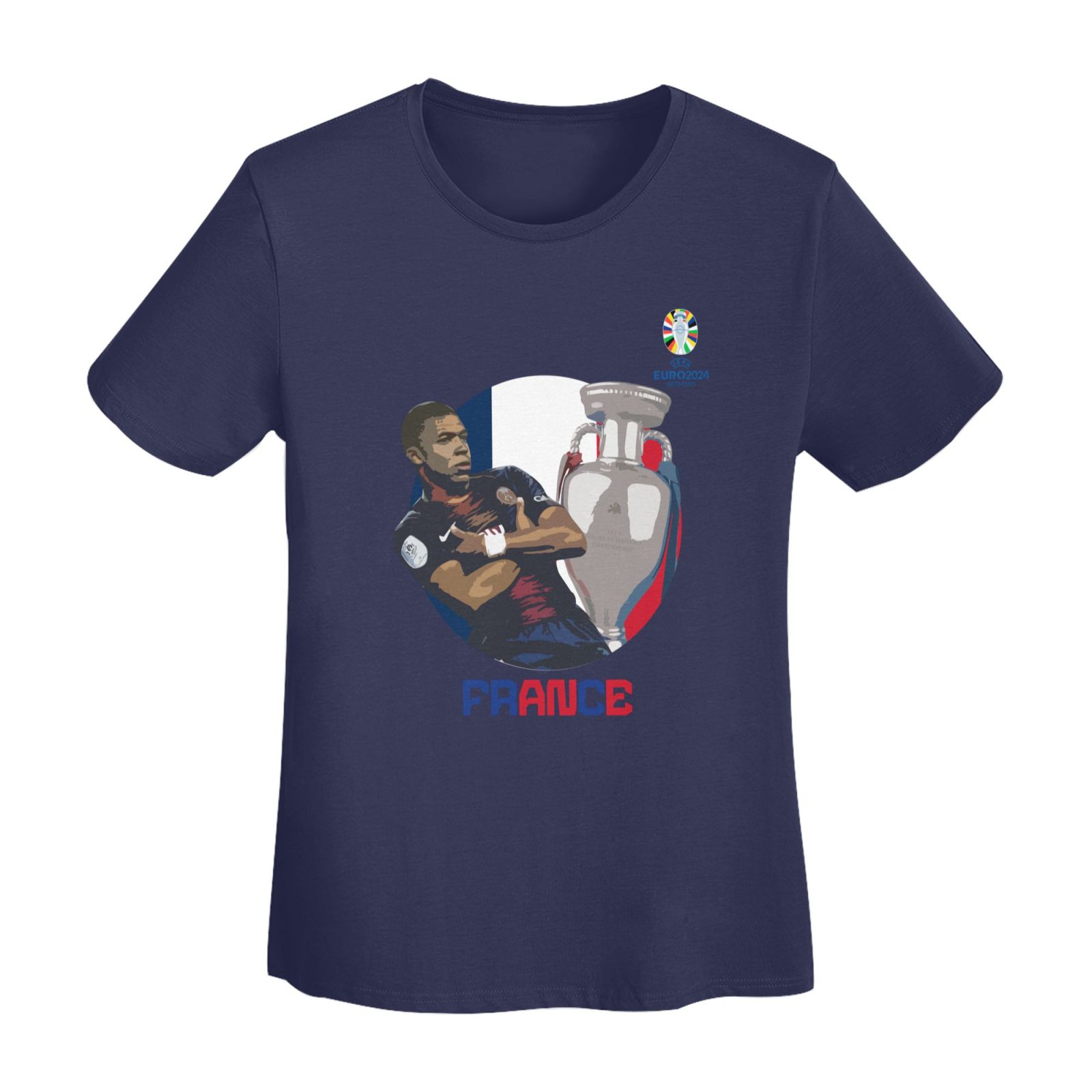 Women's France EURO 2024 Basic Short Sleeve T-Shirt WBT1730 - Soccerfana