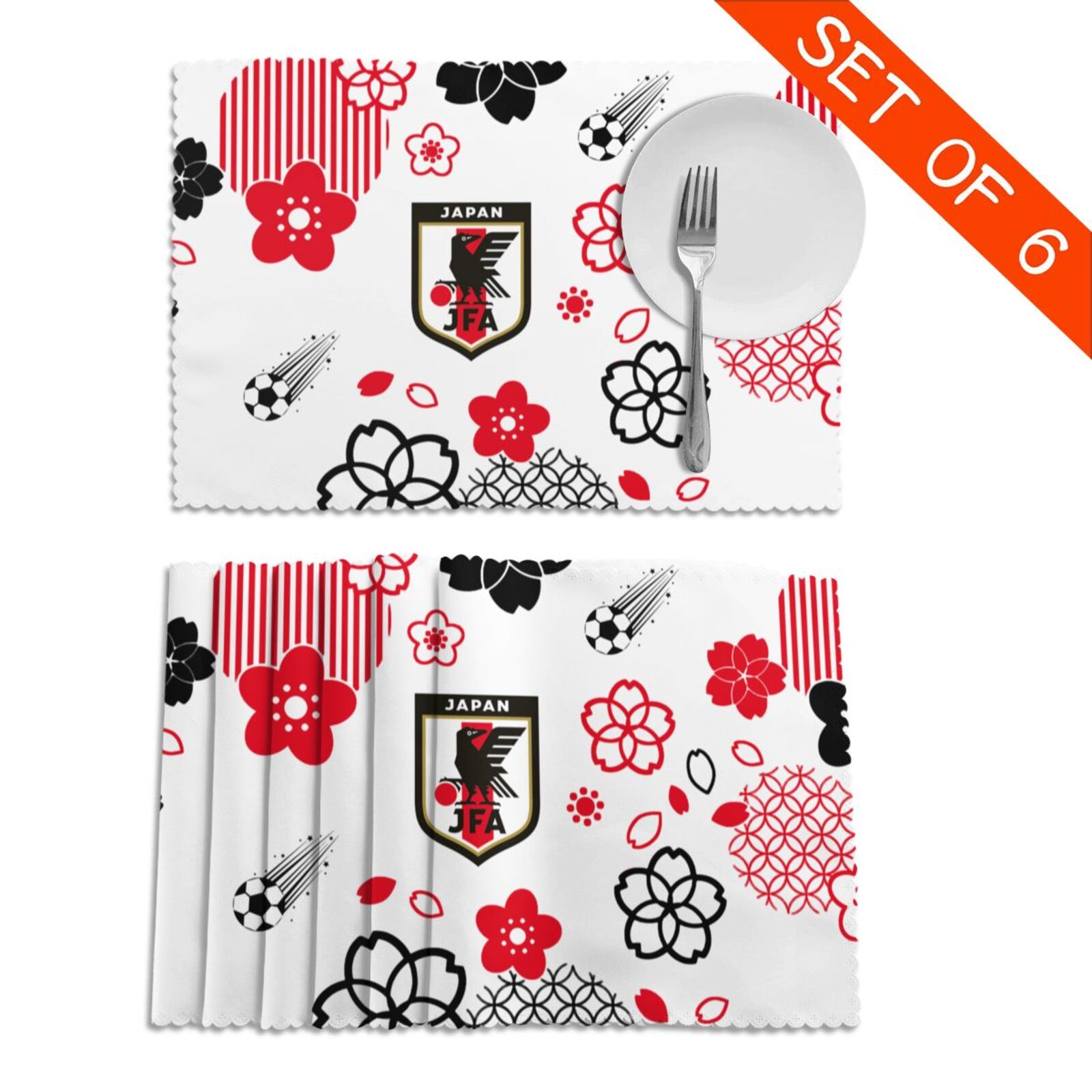 Japan Placemat Set Of 6 PFD2285 - Soccerfana