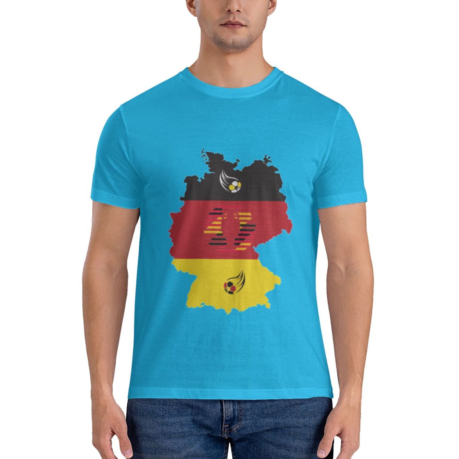 Men's Germany EURO 2024 Basic Short Sleeve T-Shirt BST1770 - Soccerfana