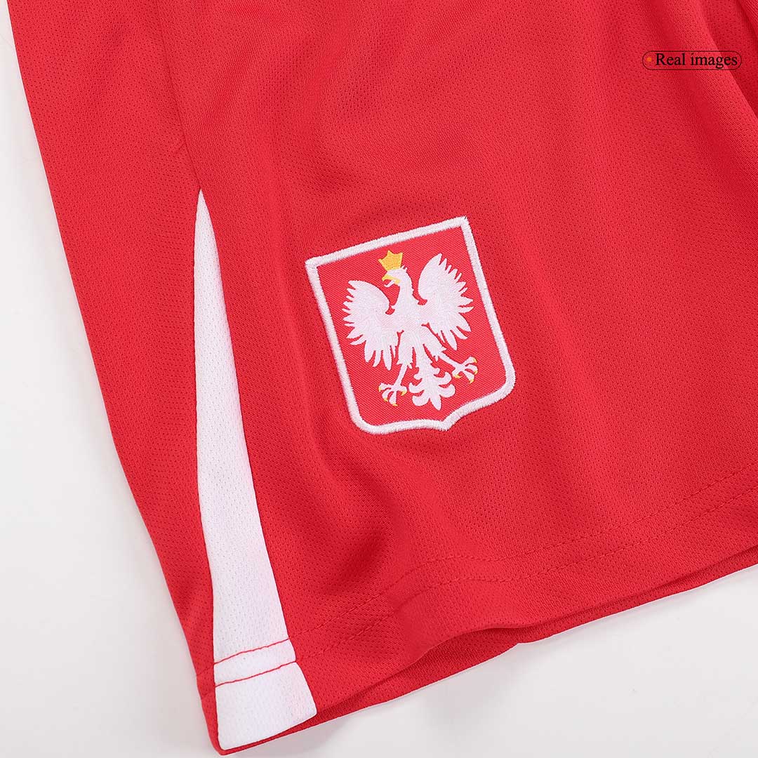Kid's Poland Home Jersey+Shorts EURO 2024 - Soccerfana