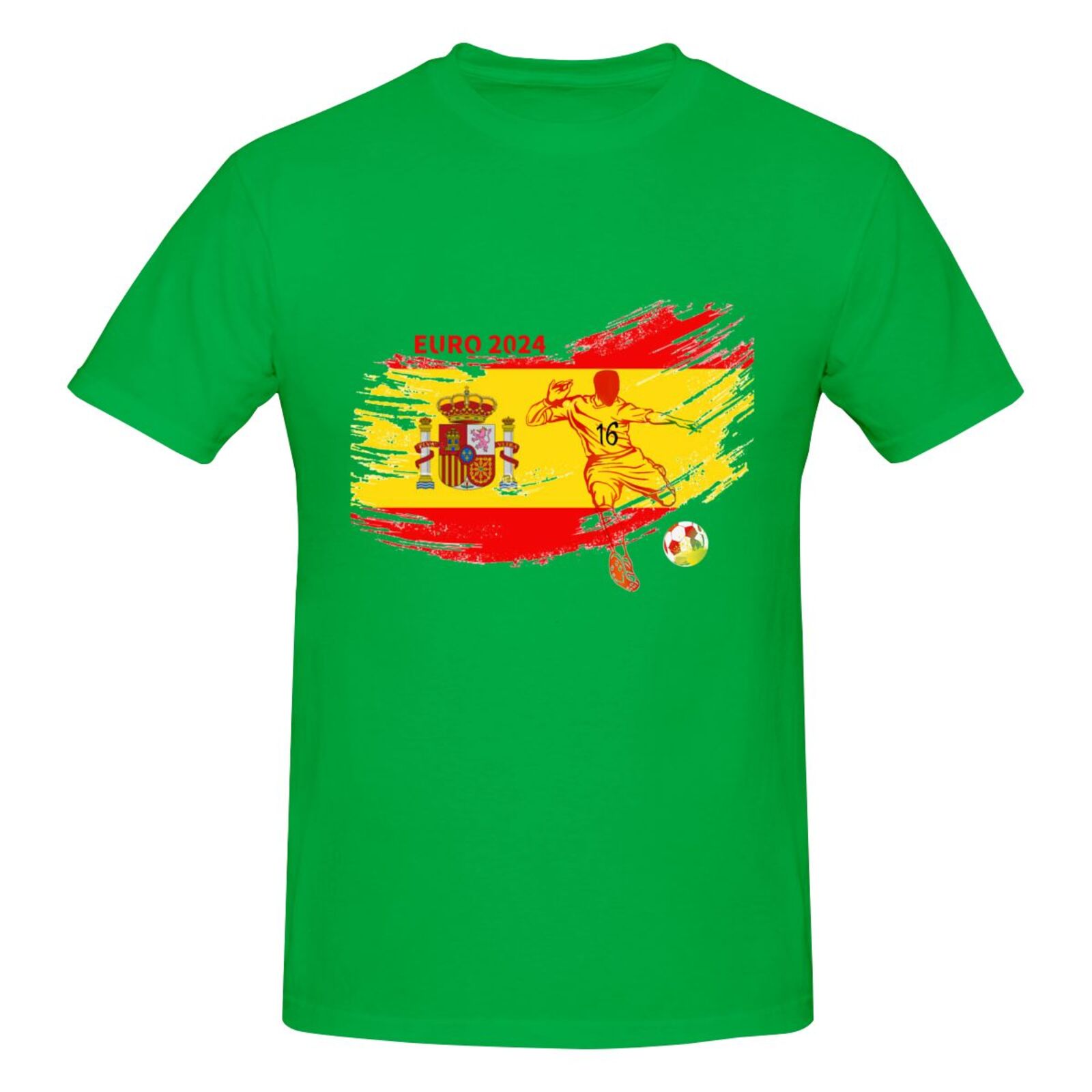 Men's Spain EURO 2024 Basic Short Sleeve T-Shirt BST1752 - Soccerfana
