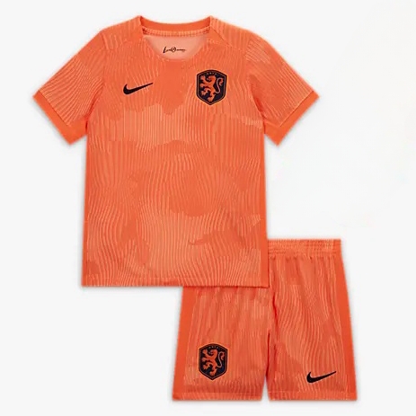 Kid's Netherlands Home Jersey+Shorts 23/24 - Soccerfana