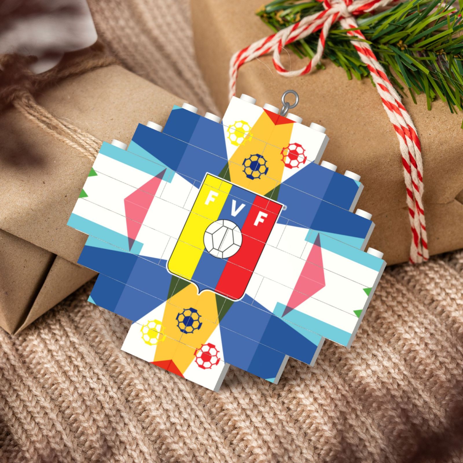 Venezuela Building Block Puzzle Ornament BBP2037 - Soccerfana