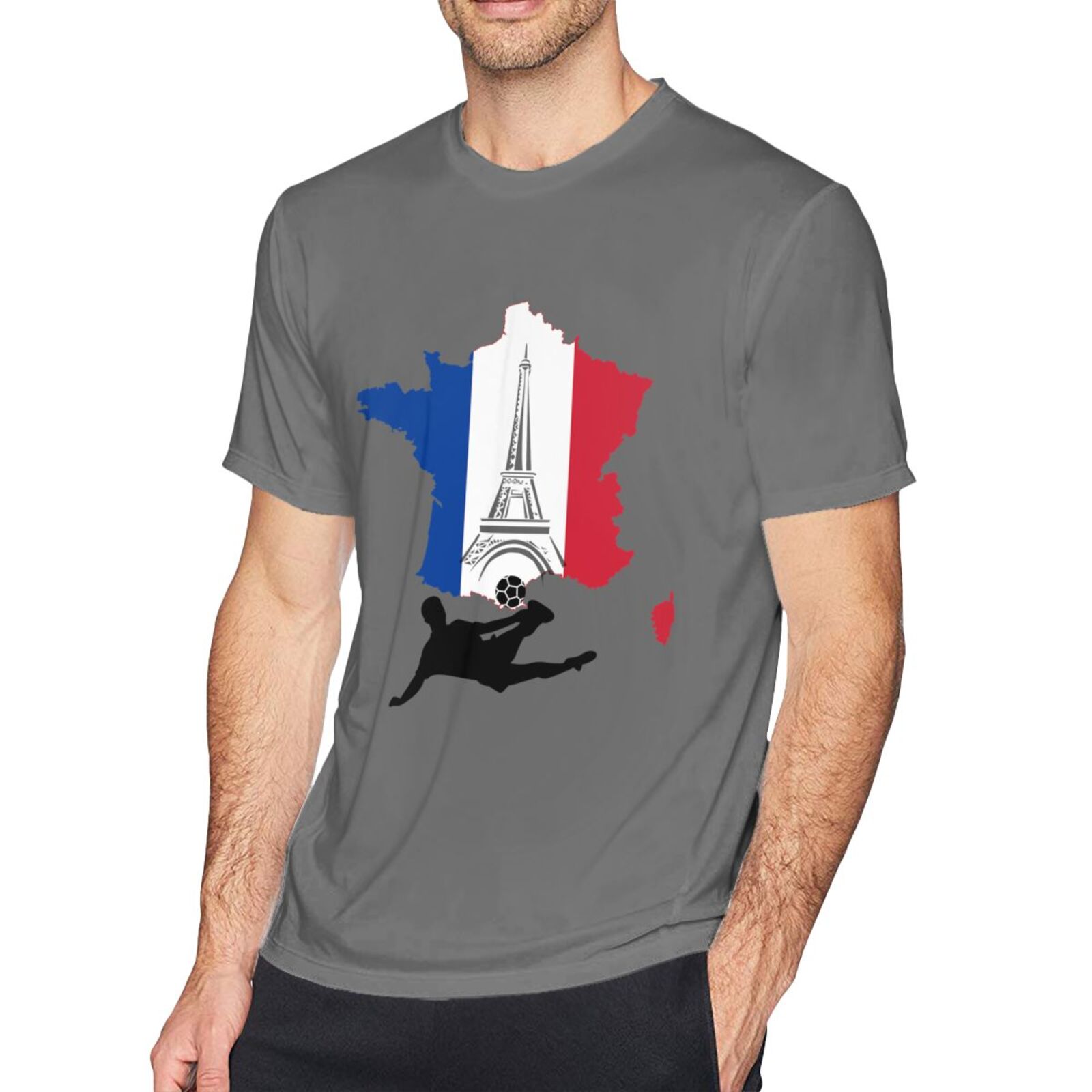 Men's France EURO 2024 Basic Short Sleeve T-Shirt BST1772 - Soccerfana