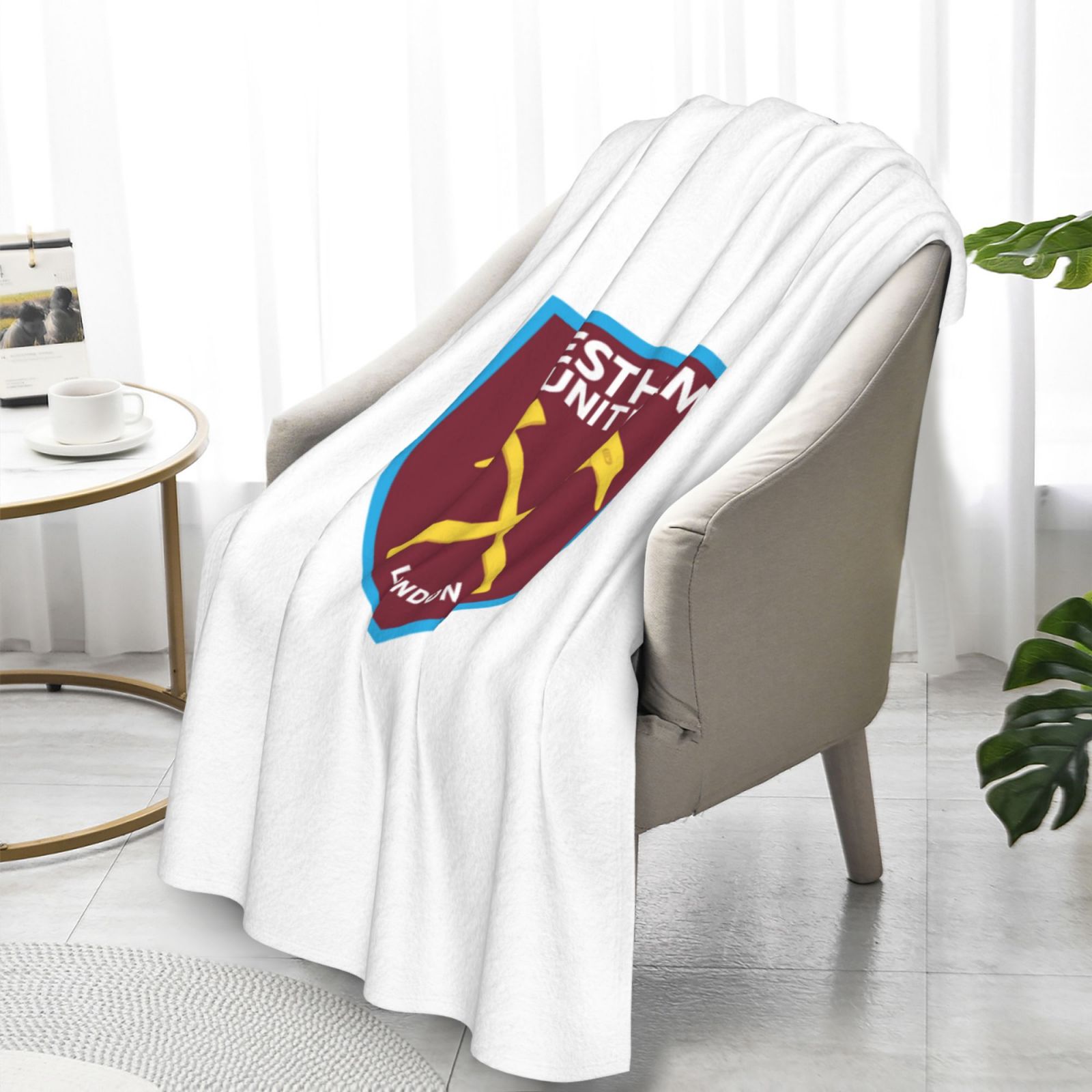 West Ham Flannel Blanket FLB1605 - Soccerfana