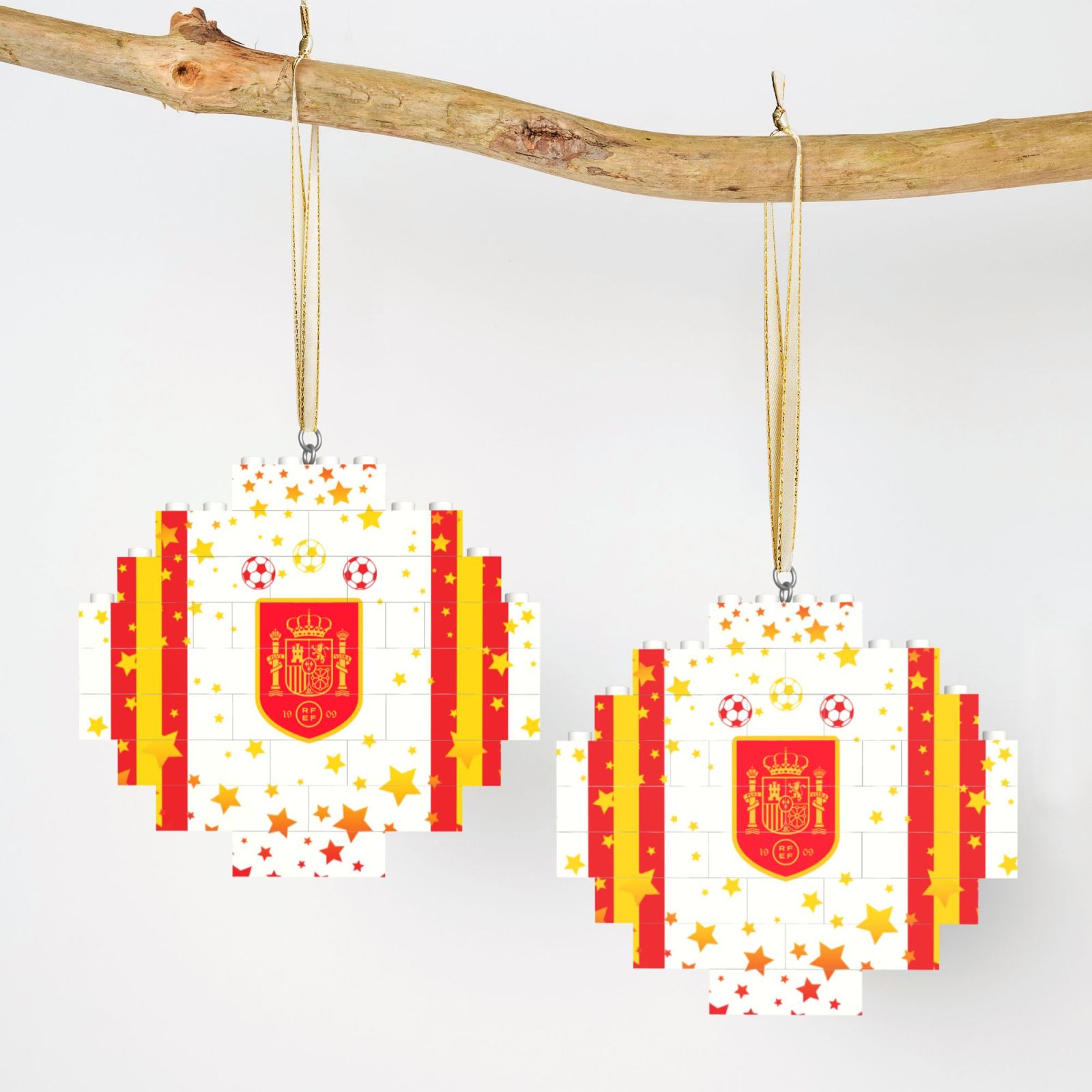 Spain Building Block Puzzle Ornament BBP2026 - Soccerfana