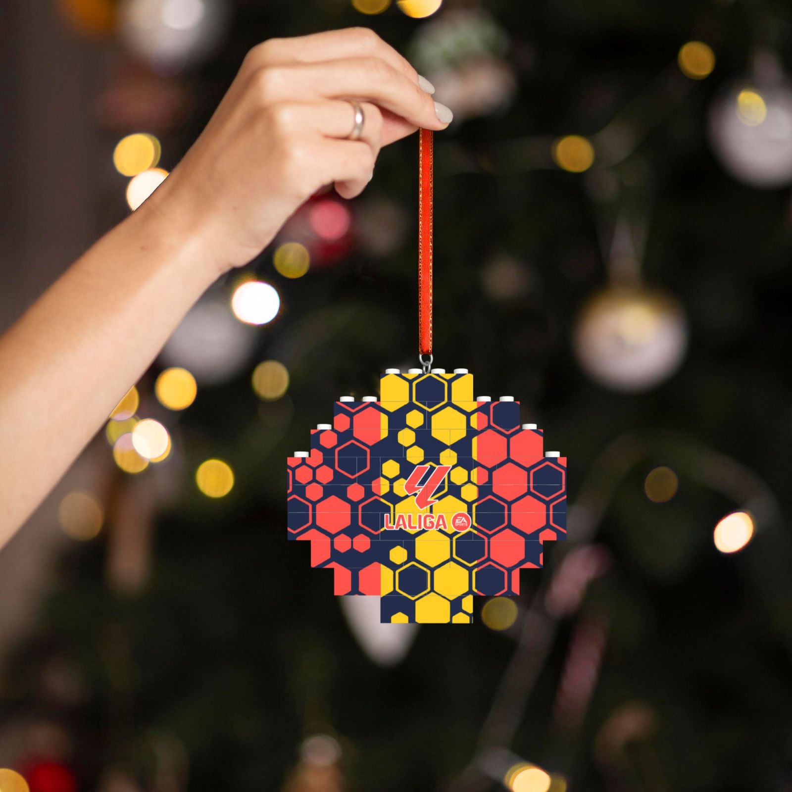 Spain La Liga Building Block Puzzle Ornament BBP2023 - Soccerfana