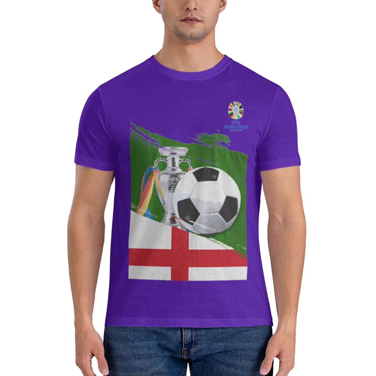 Men's England EURO 2024 Basic Short Sleeve T-Shirt BST1681 - Soccerfana