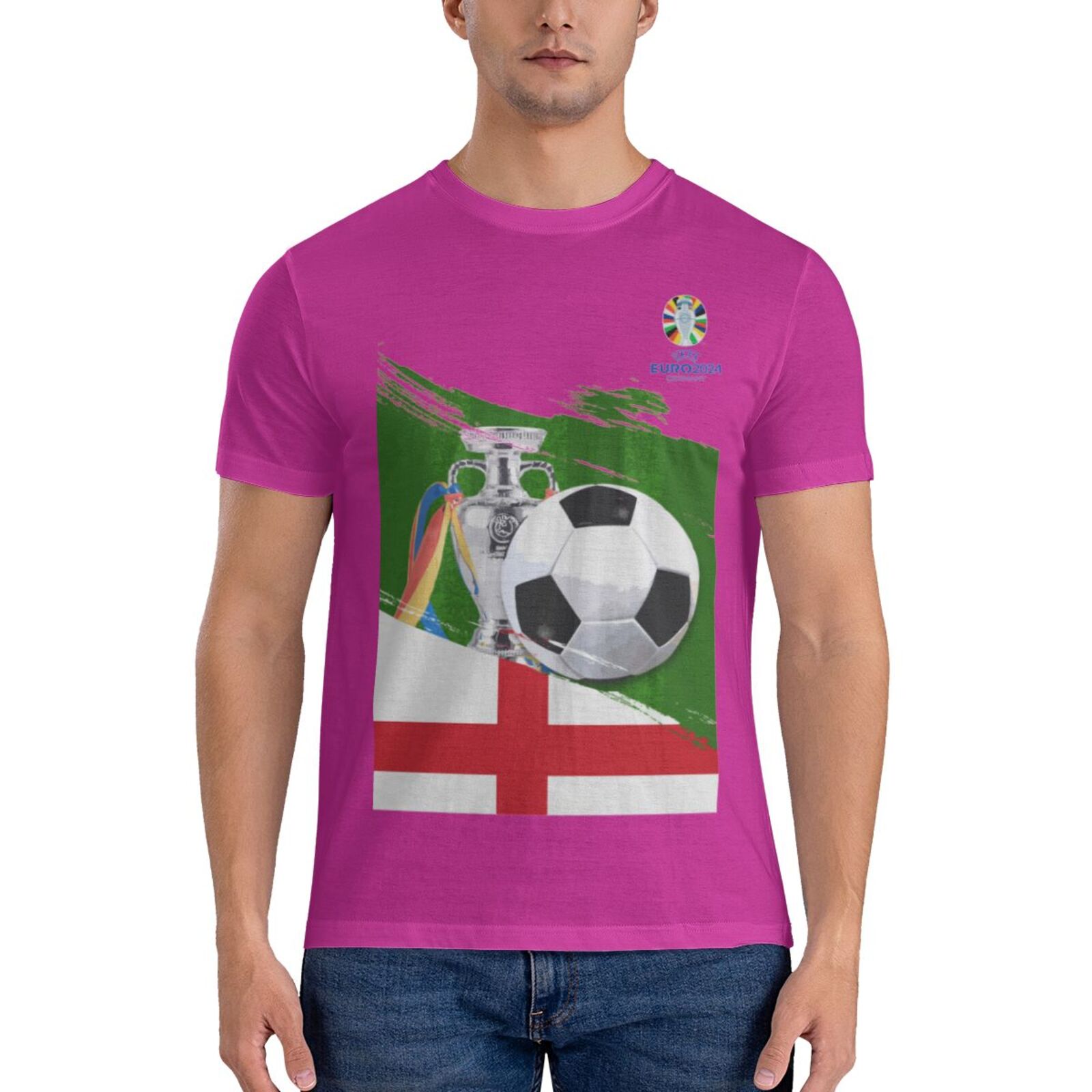 Men's England EURO 2024 Basic Short Sleeve T-Shirt BST1681 - Soccerfana