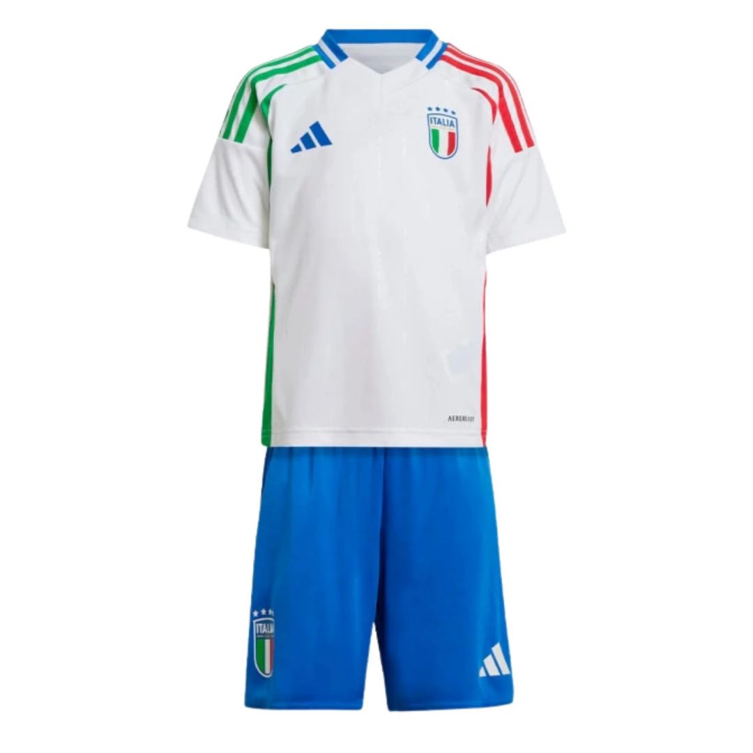 Kid's Italy Away Jersey+Shorts EURO 2024 - Soccerfana