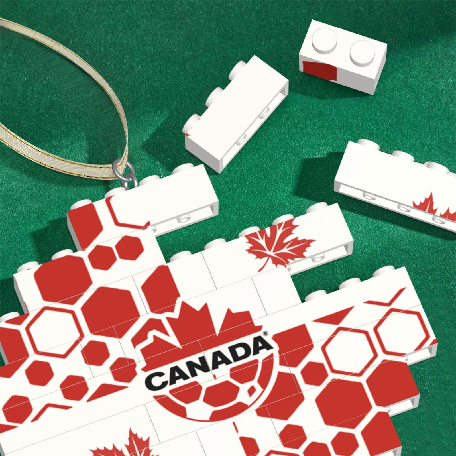 Canada Building Block Puzzle Ornament BBP2030 - Soccerfana