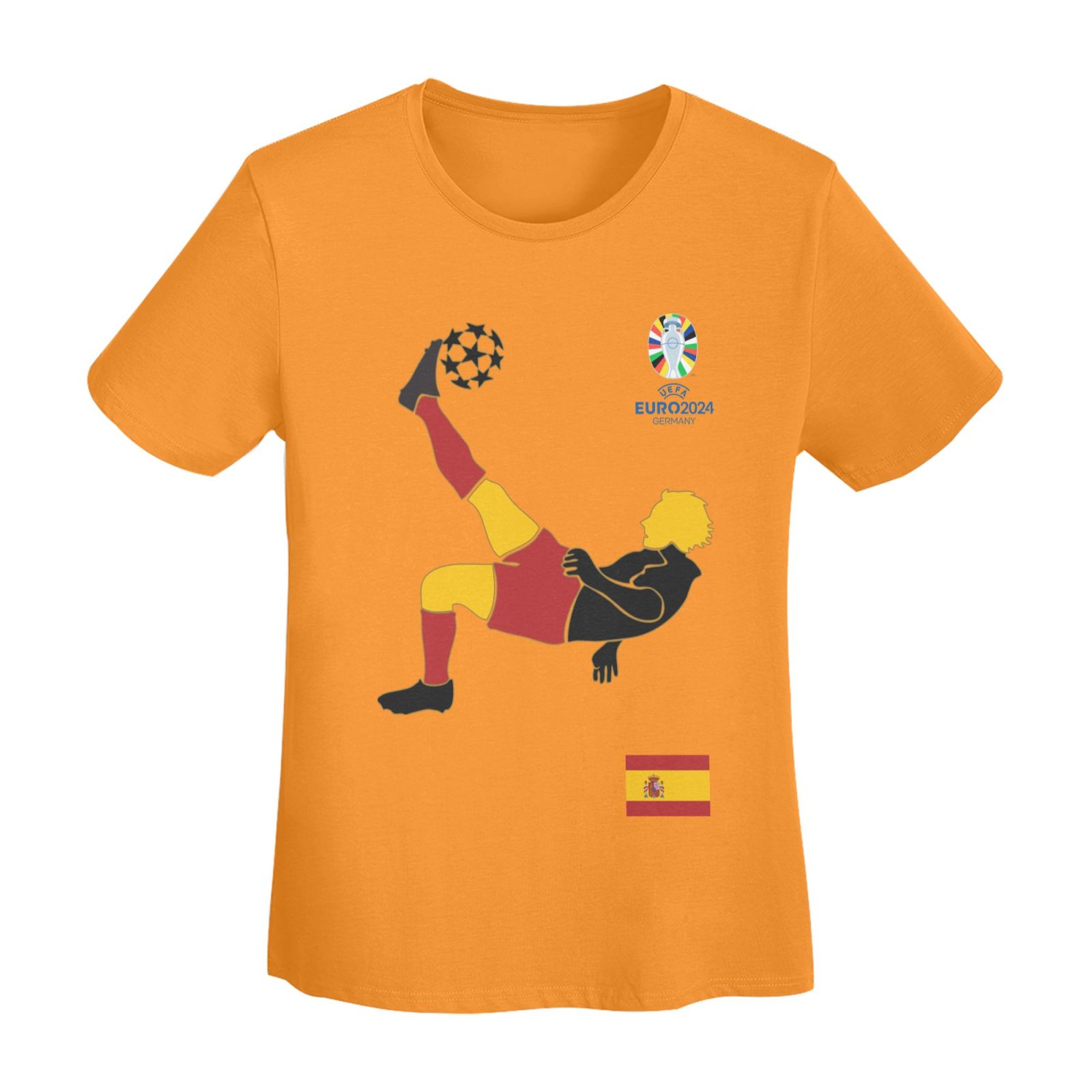 Women's Spain EURO 2024 Basic Short Sleeve T-Shirt WBT1725 - Soccerfana