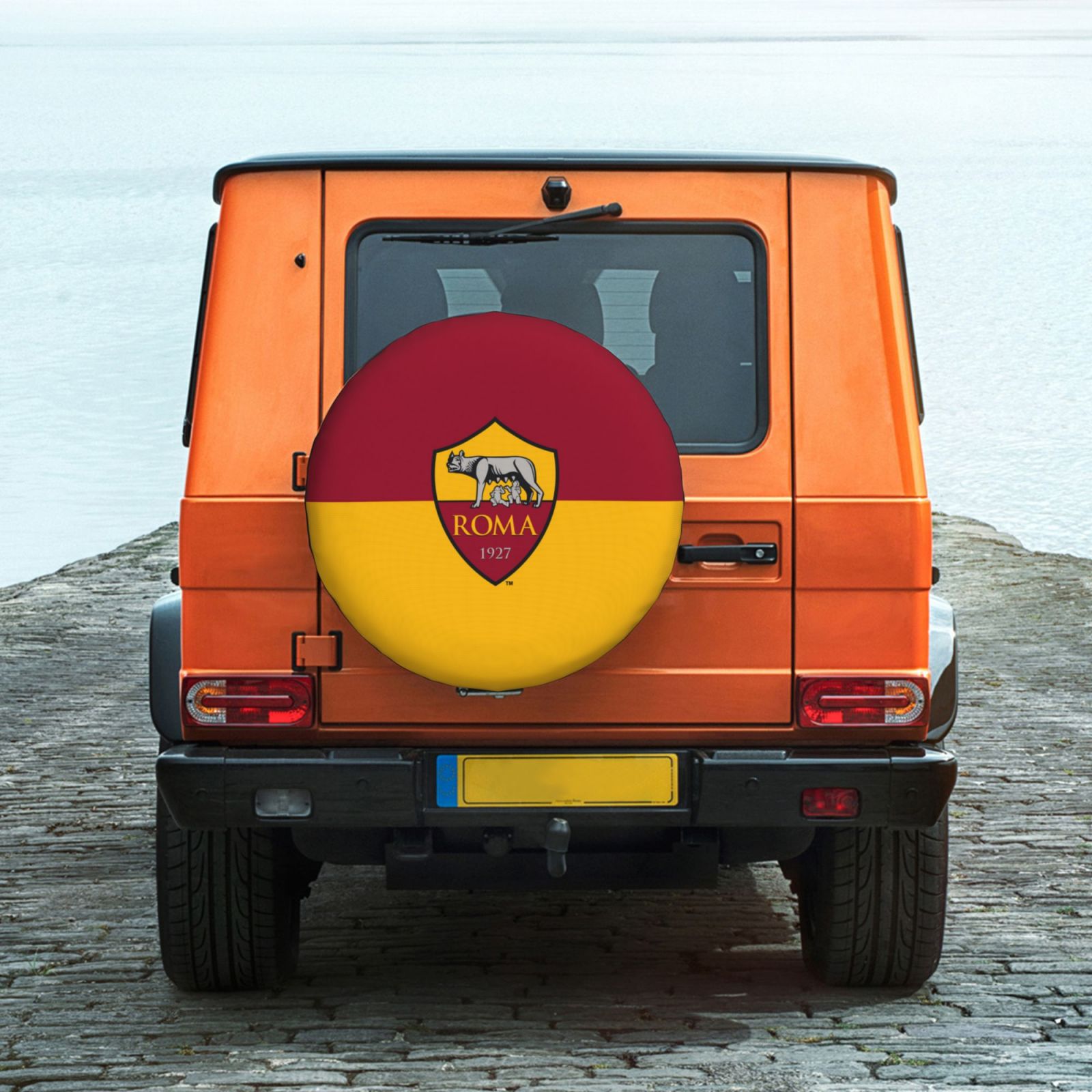 AS Roma Car Tire Dust Cover TIC2770 - Soccerfana