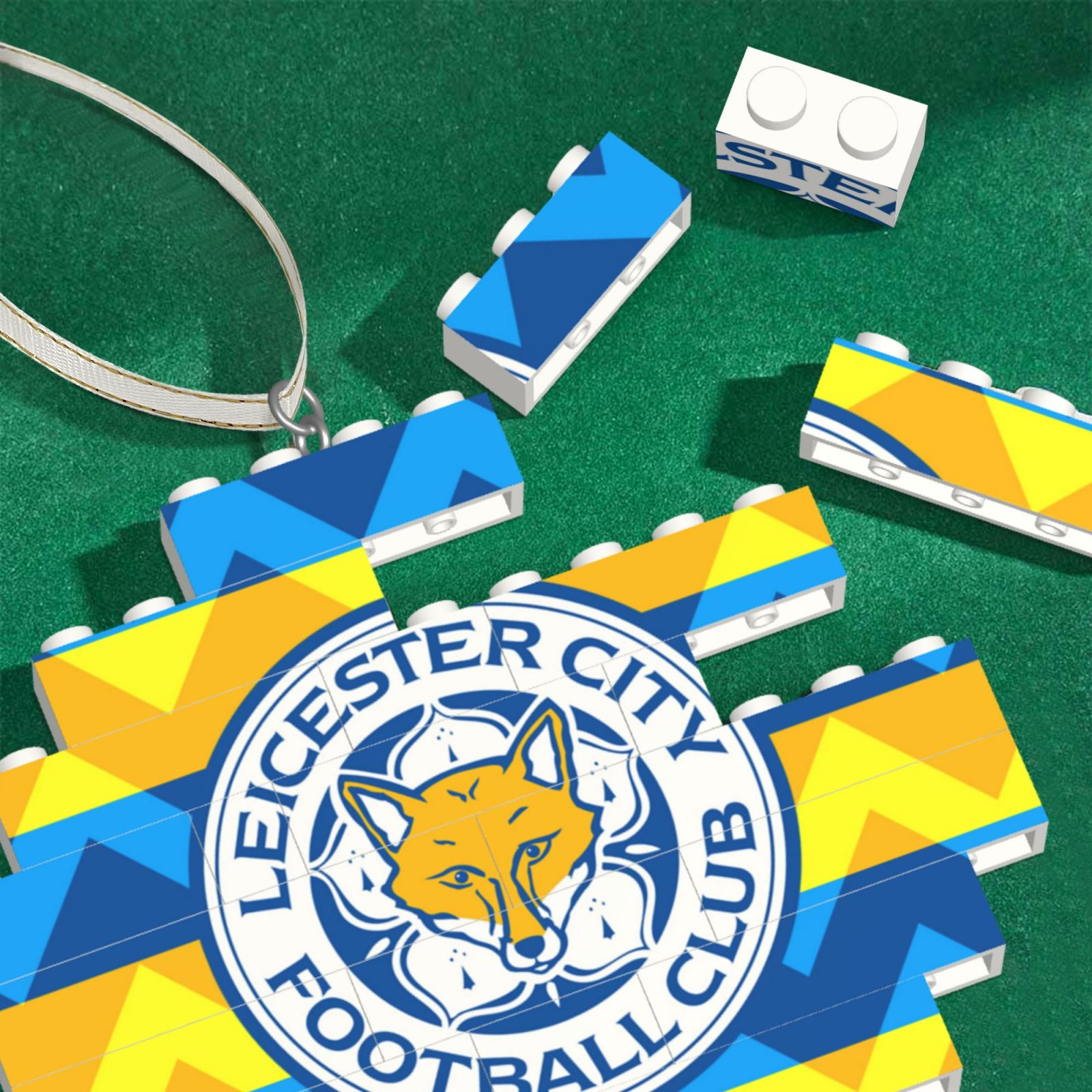 Leicester City Building Block Puzzle Ornament BBP2111 - Soccerfana