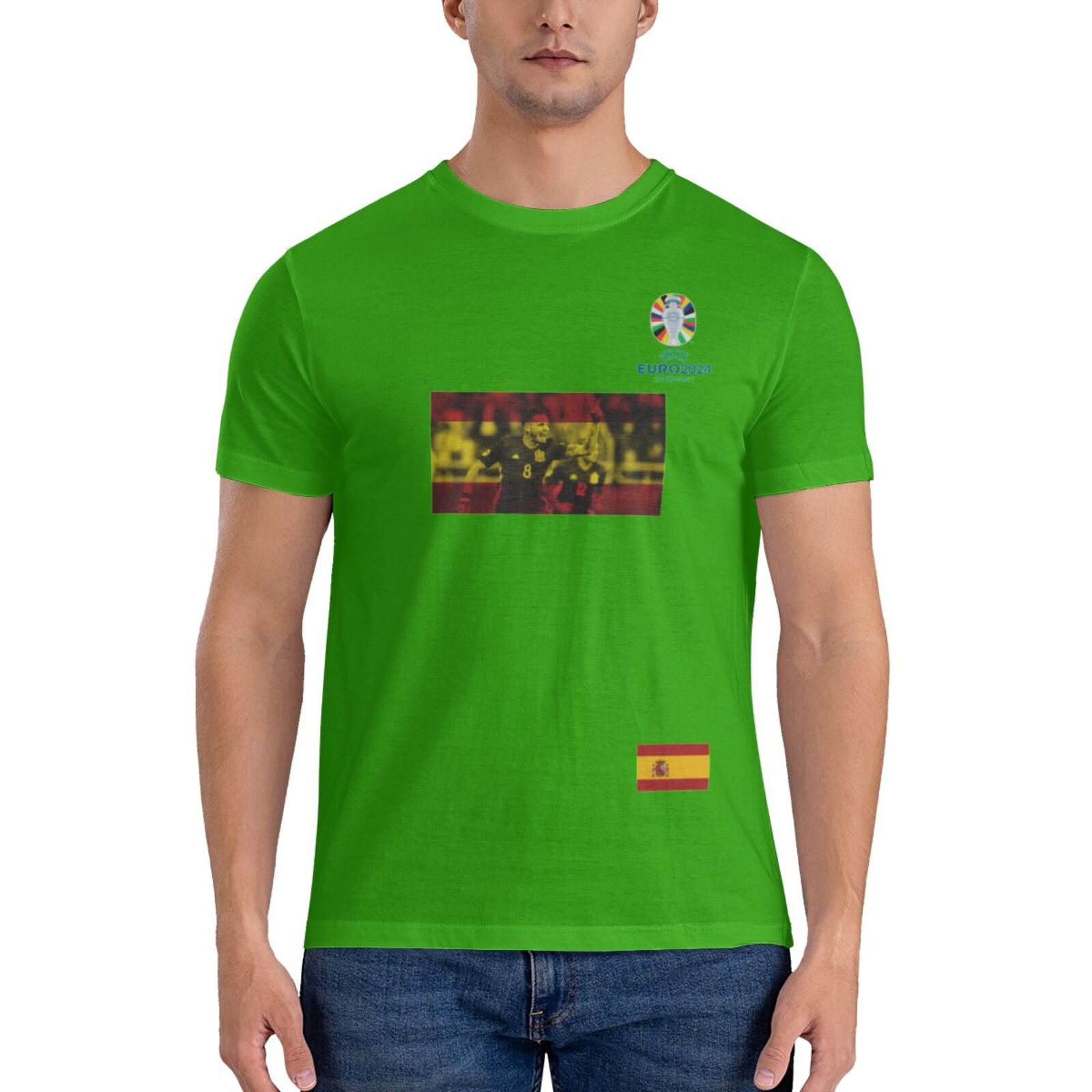 Men's Spain EURO 2024 Basic Short Sleeve T-Shirt BST1739 - Soccerfana