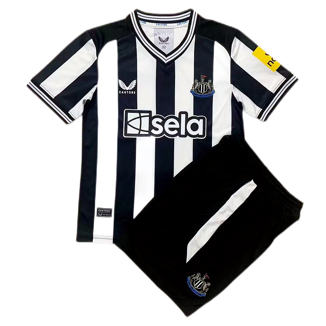 Kid's Newcastle United Home Jersey+Shorts 23/24 - Soccerfana