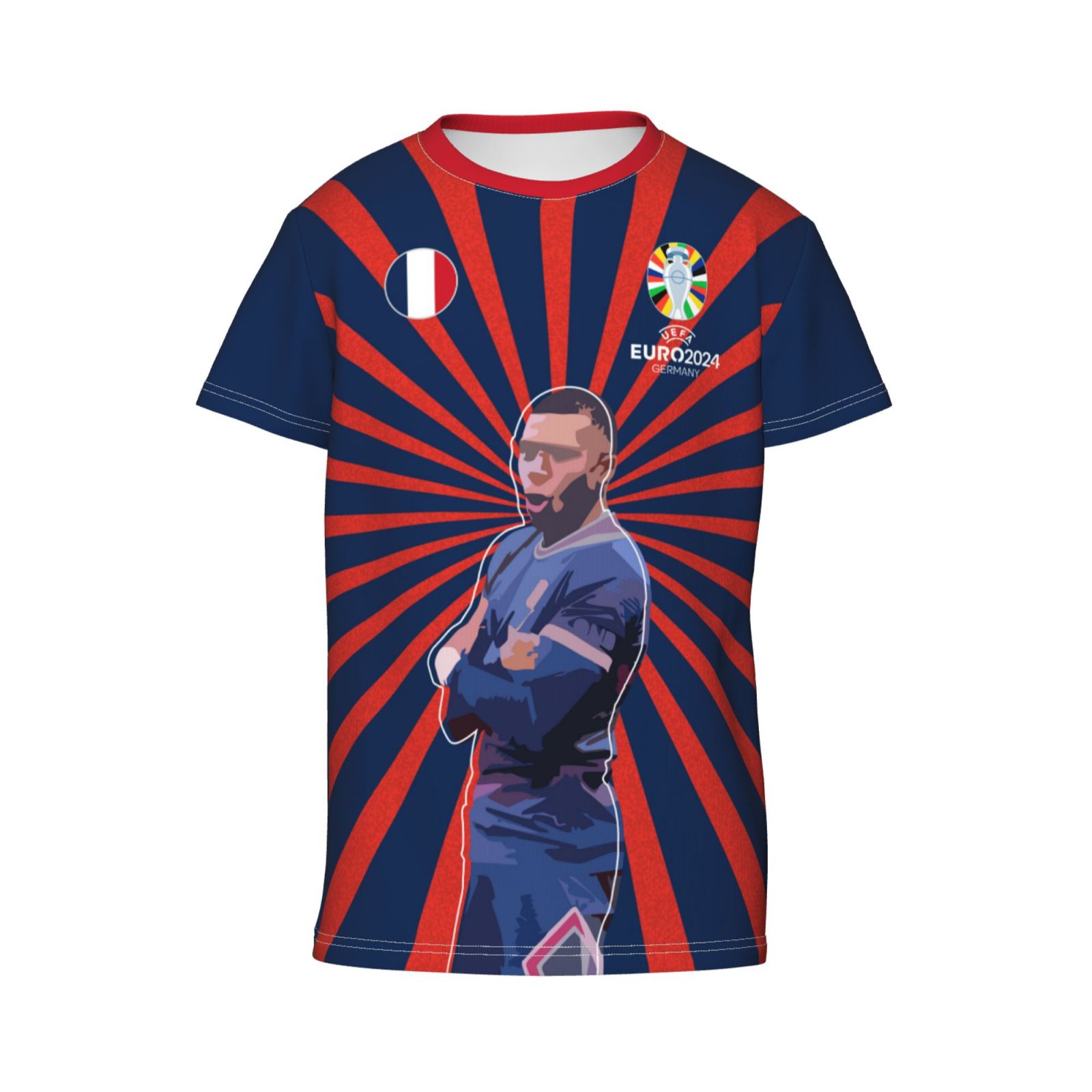 Kid's France EURO 2024 Youth Short Sleeve T-Shirt YST1722 - Soccerfana
