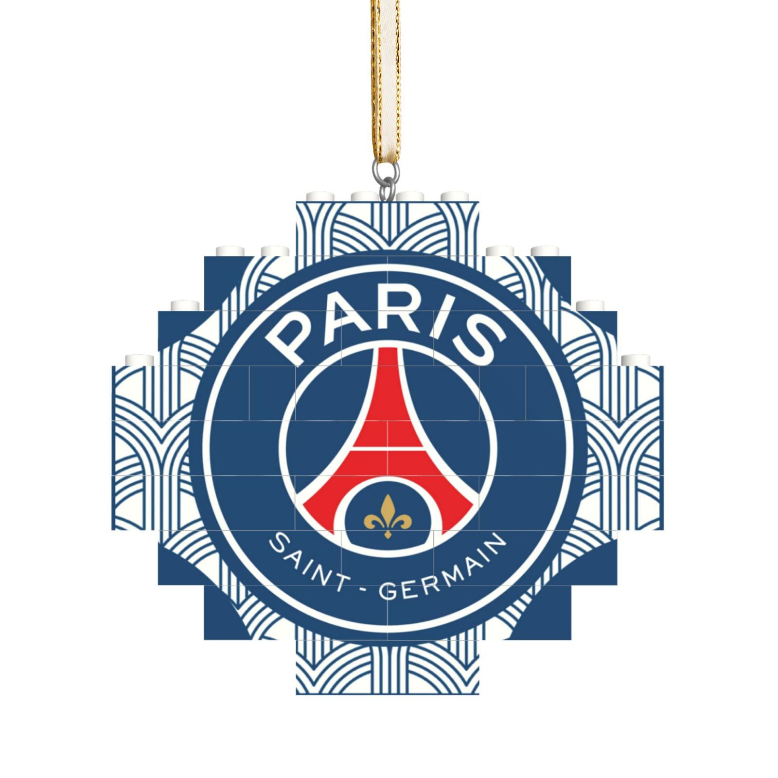 Paris Saint-Germain Building Block Puzzle Ornament BBP2188 - Soccerfana