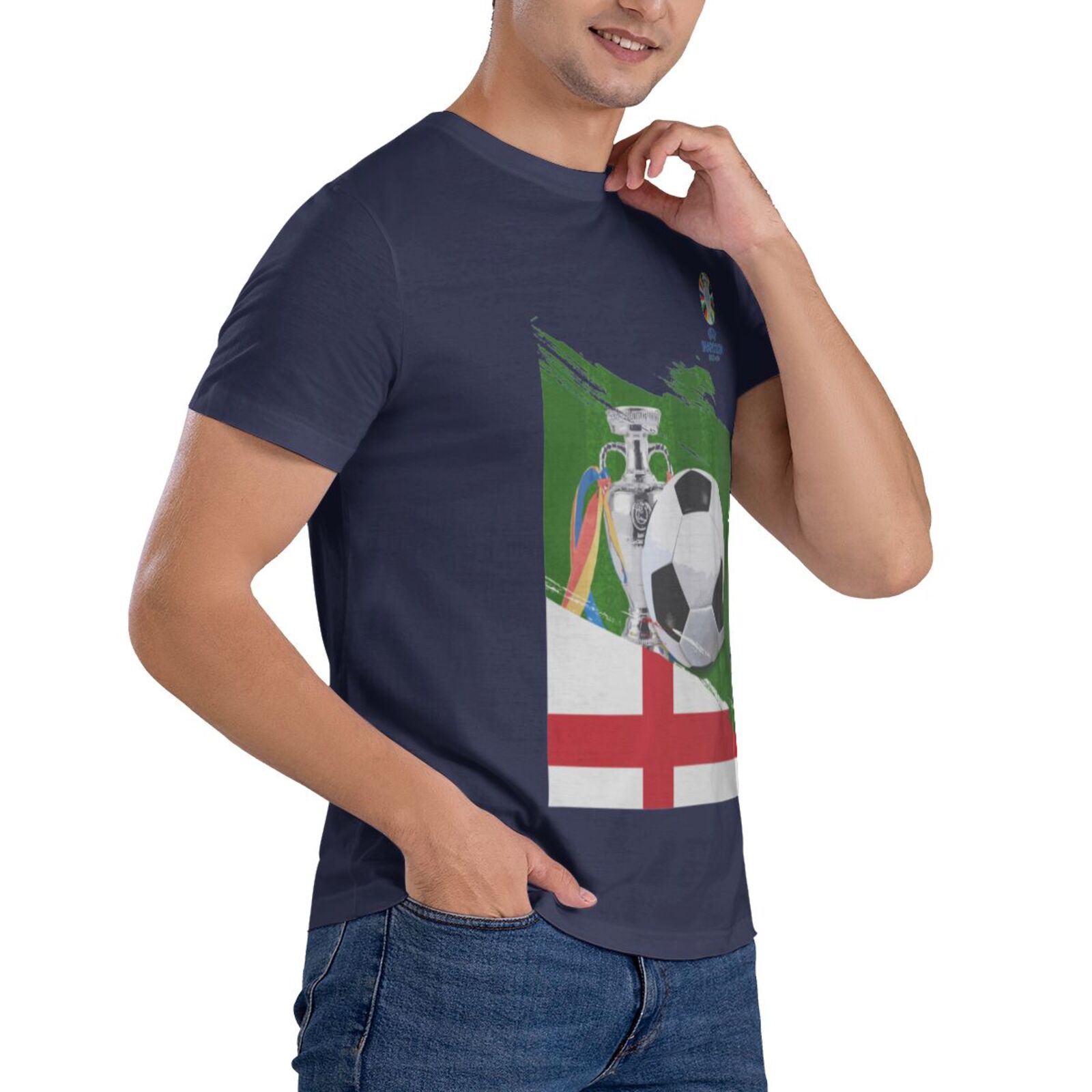 Men's England EURO 2024 Basic Short Sleeve T-Shirt BST1681 - Soccerfana