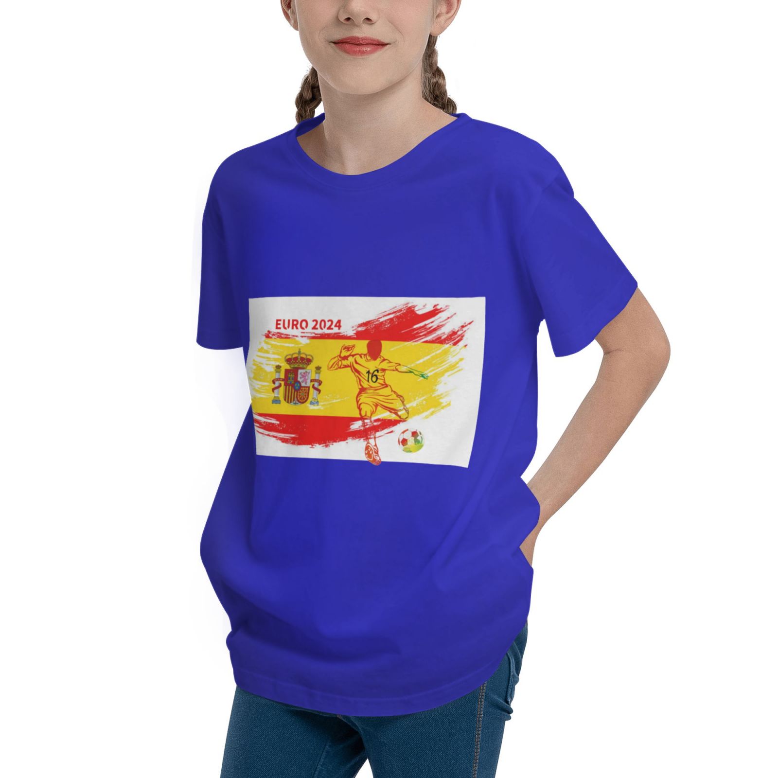 Kid's Spain EURO 2024 Teenage T-shirt TET1758 - Soccerfana