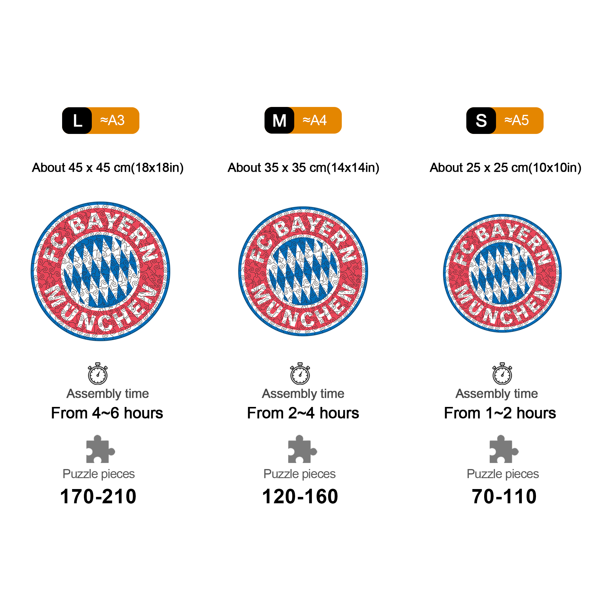 Bayern Munich Logo Wooden Jigsaw Puzzle - Soccerfana