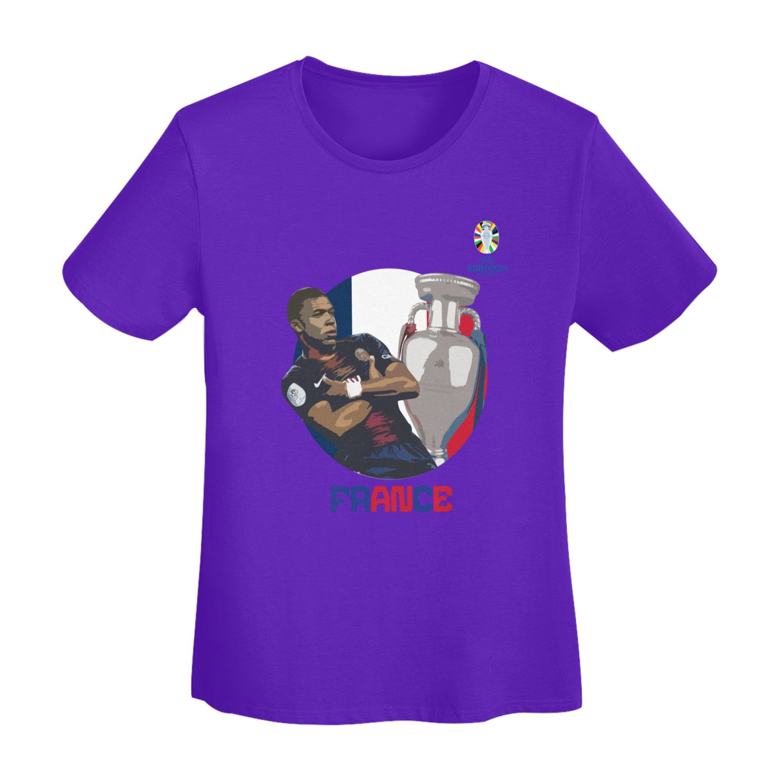 Women's France EURO 2024 Basic Short Sleeve T-Shirt WBT1730 - Soccerfana