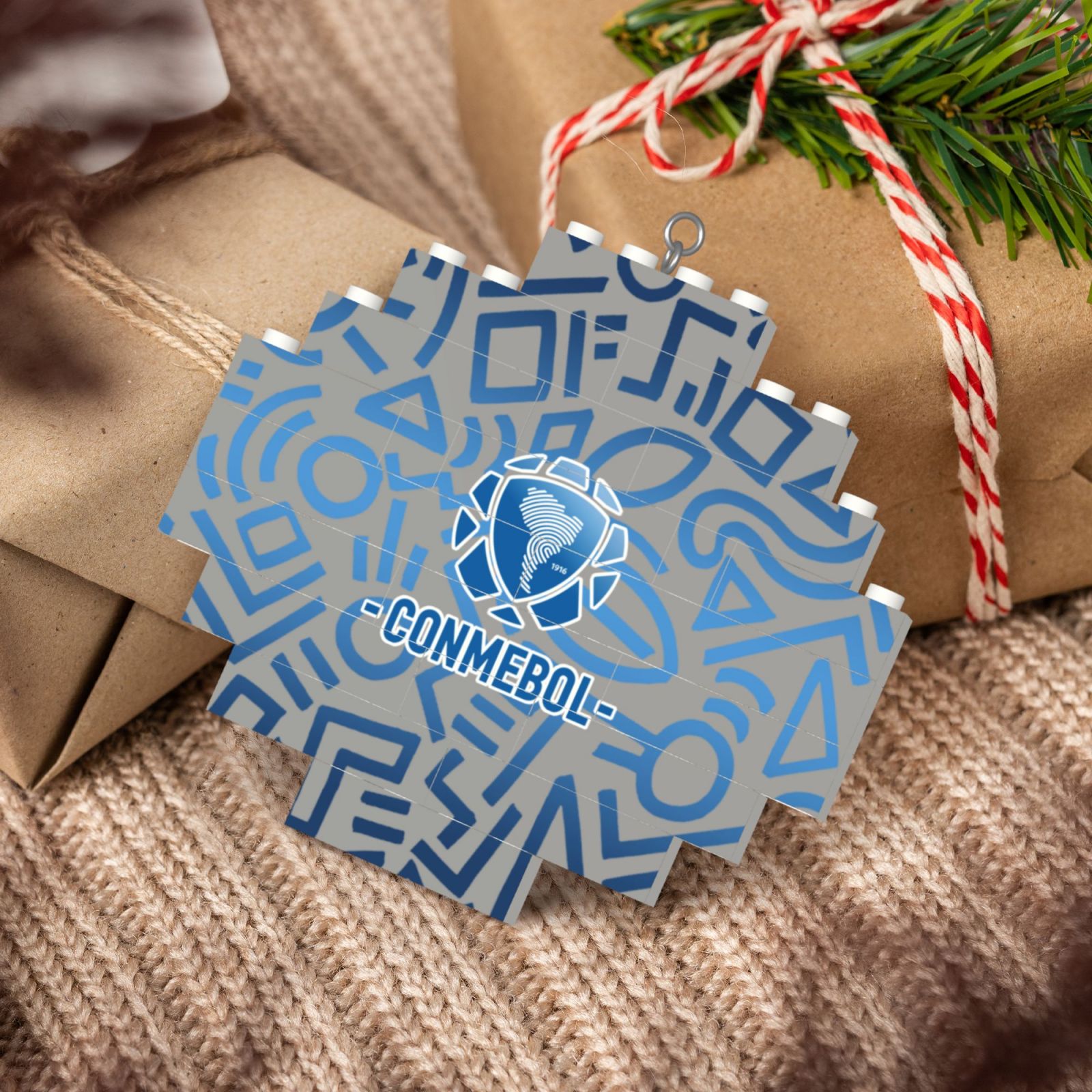 South American Building Block Puzzle Ornament BBP1987 - Soccerfana