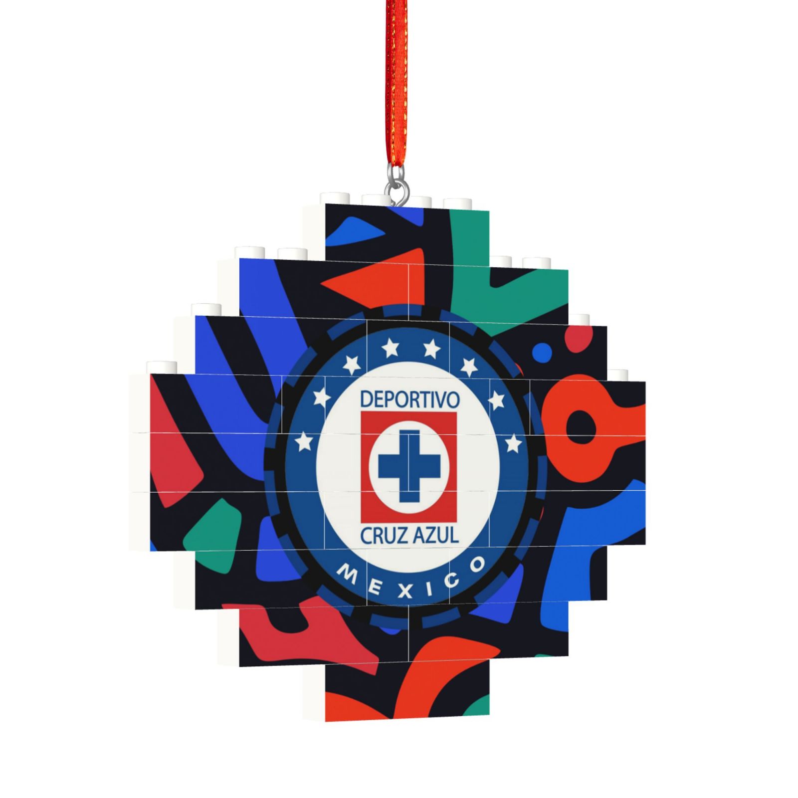 Cruz Azul Building Block Puzzle Ornament BBP2103 - Soccerfana