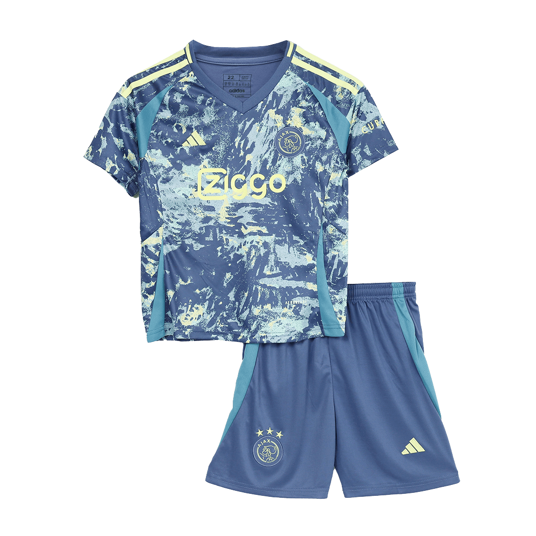 Kid's Ajax Away Jersey+Shorts 2024/25 - Soccerfana