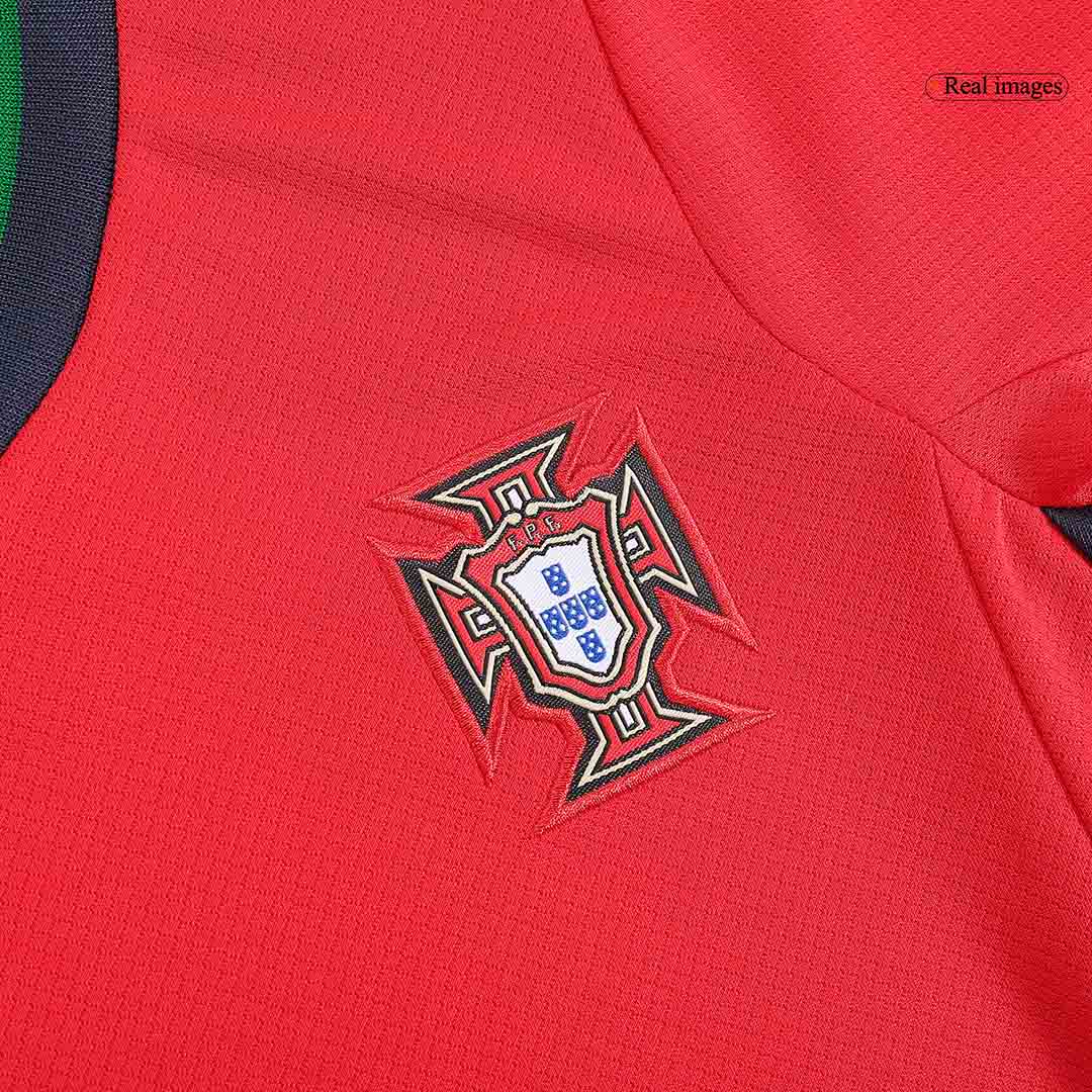 Kid's Portugal Home Jersey+Shorts EURO 2024 - Soccerfana