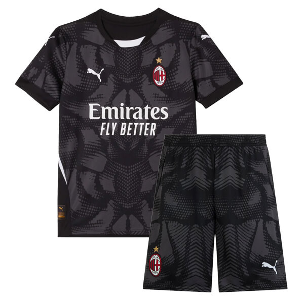 Kid's AC Milan Goalkeeper Jersey+Shorts 2024/25 - Soccerfana