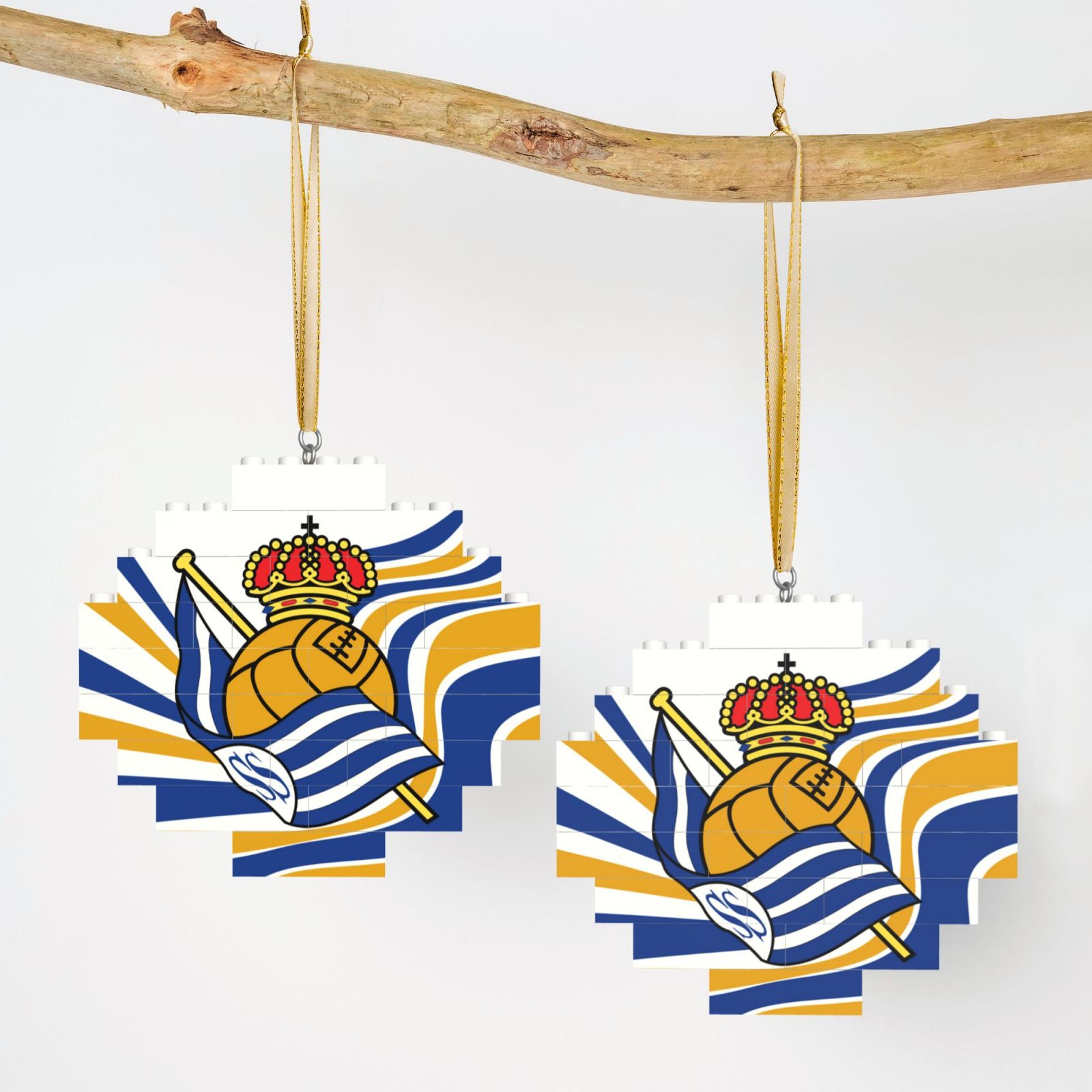 Real Sociedad Building Block Puzzle Ornament BBP2193 - Soccerfana