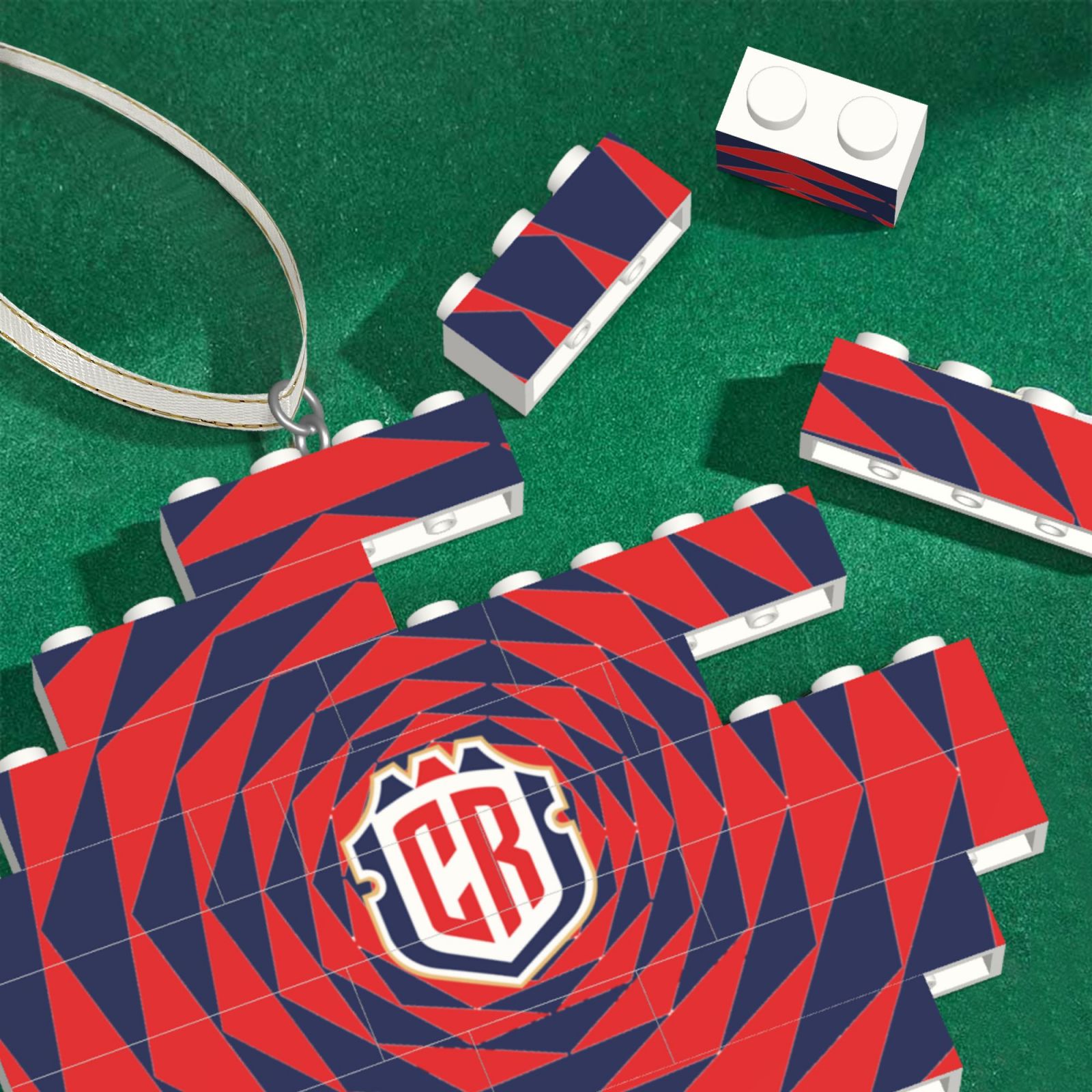 Costa Rica Building Block Puzzle Ornament BBP2016 - Soccerfana