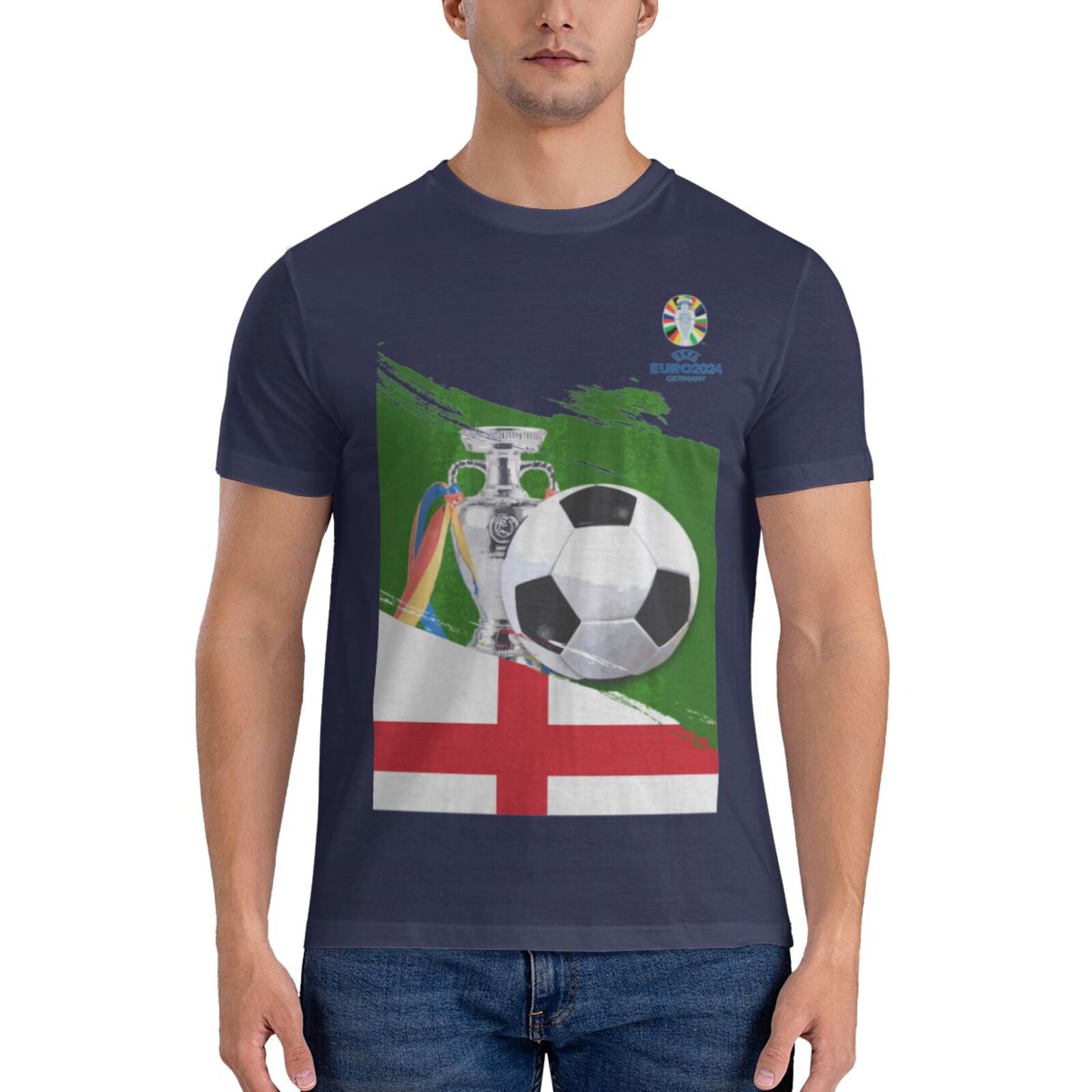 Men's England EURO 2024 Basic Short Sleeve T-Shirt BST1681 - Soccerfana