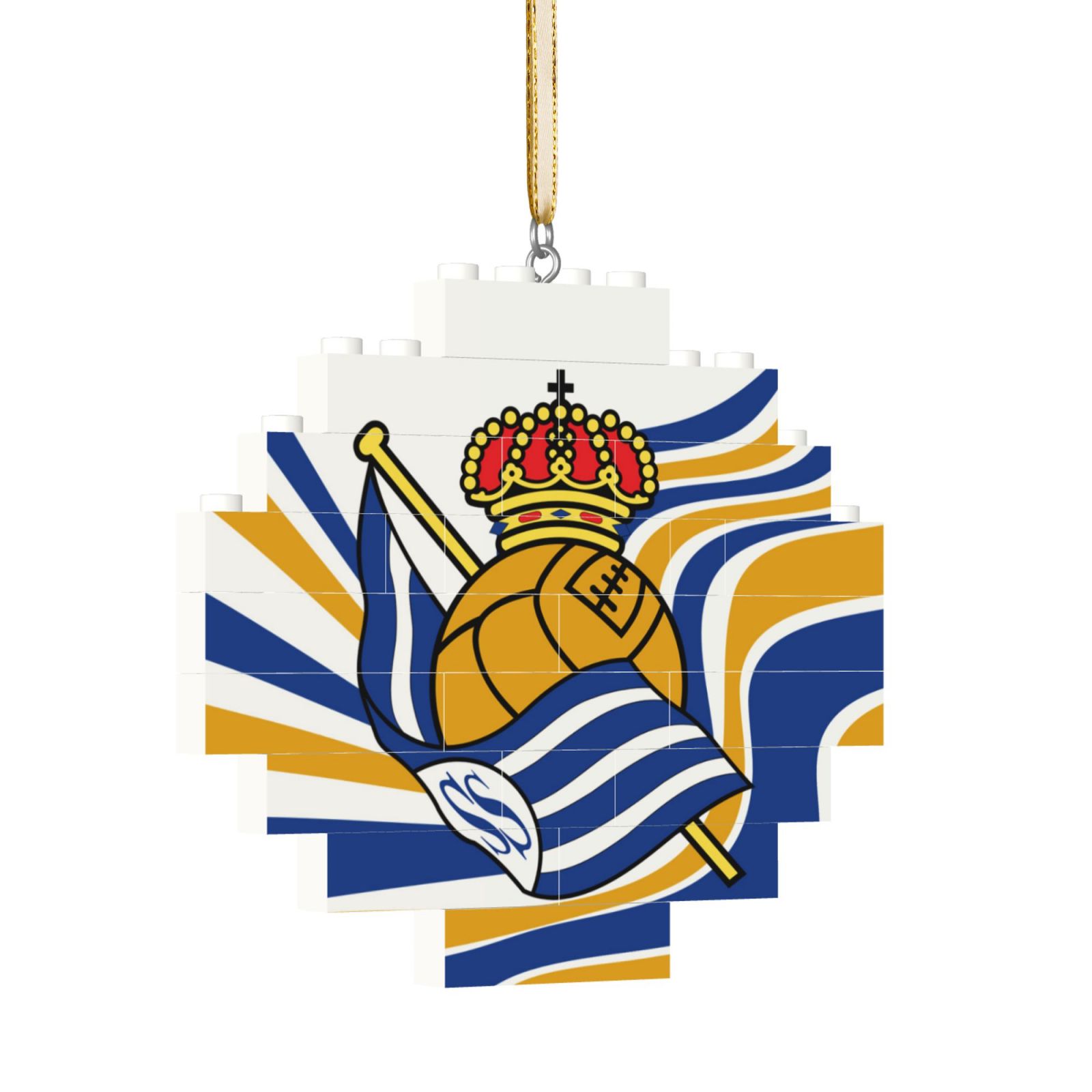 Real Sociedad Building Block Puzzle Ornament BBP2193 - Soccerfana