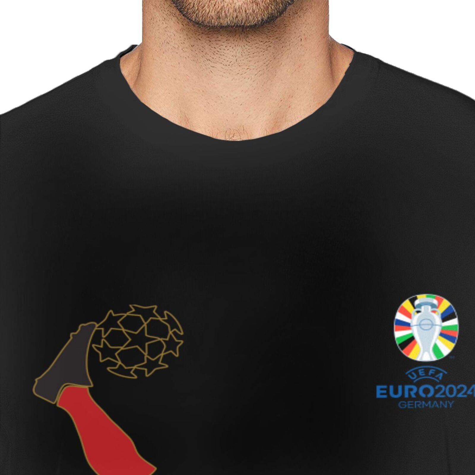 Men's Spain EURO 2024 Basic Short Sleeve T-Shirt BST1724 - Soccerfana