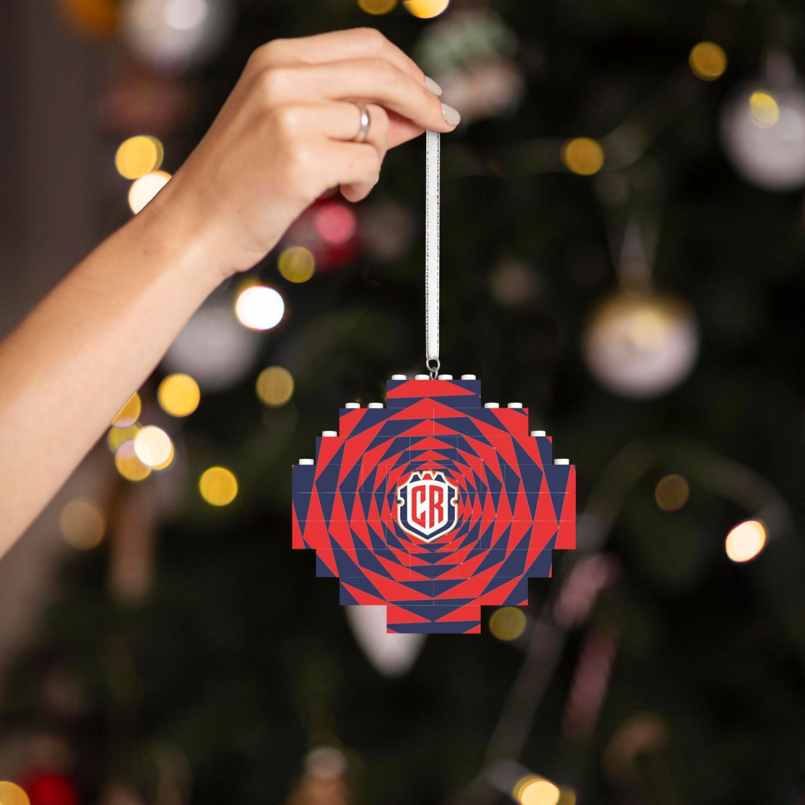 Costa Rica Building Block Puzzle Ornament BBP2016 - Soccerfana