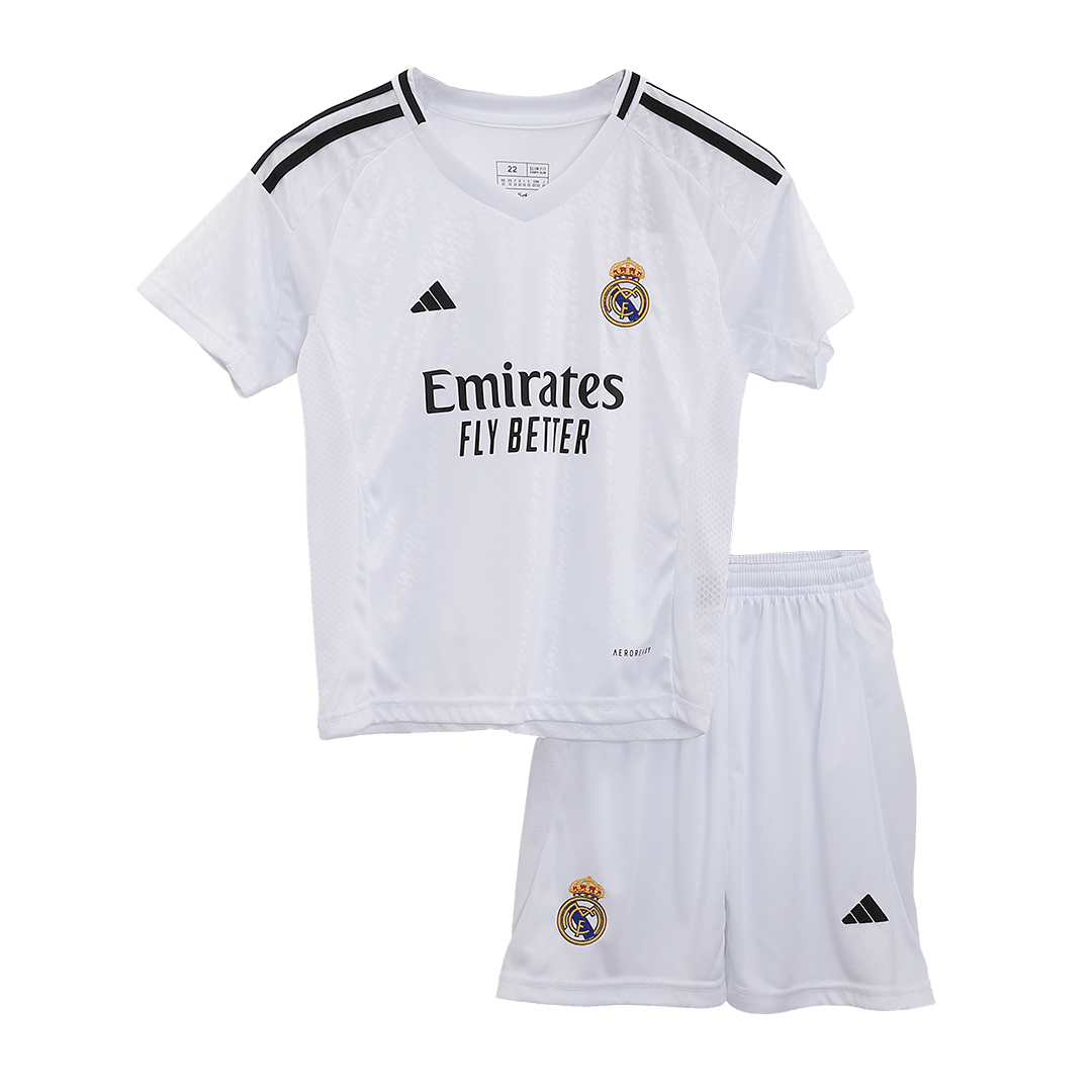 Kid's Real Madrid Home Jersey+Shorts 2024/25 - Soccerfana