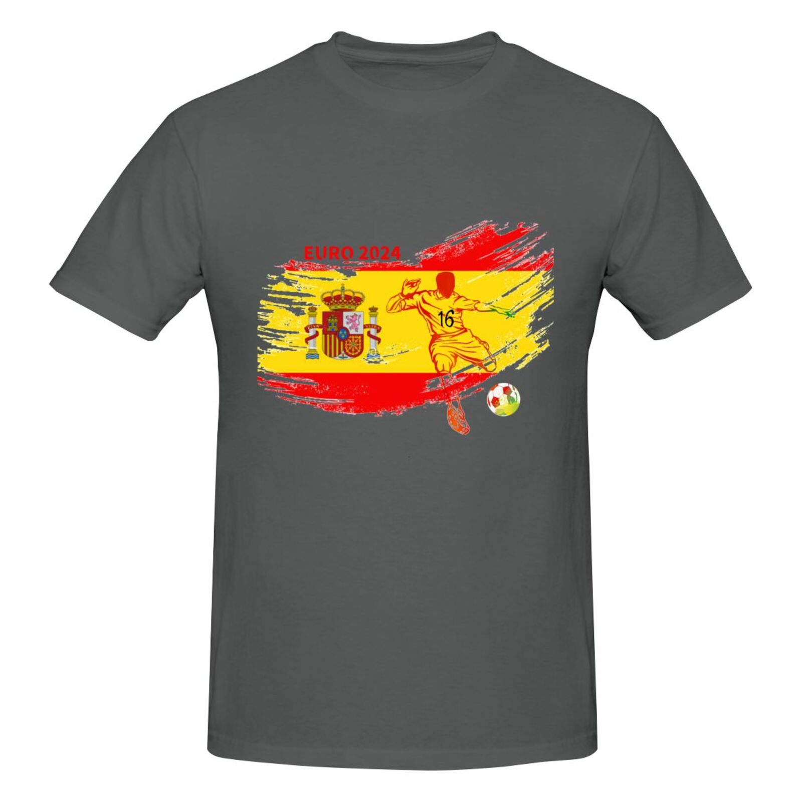 Men's Spain EURO 2024 Basic Short Sleeve T-Shirt BST1752 - Soccerfana