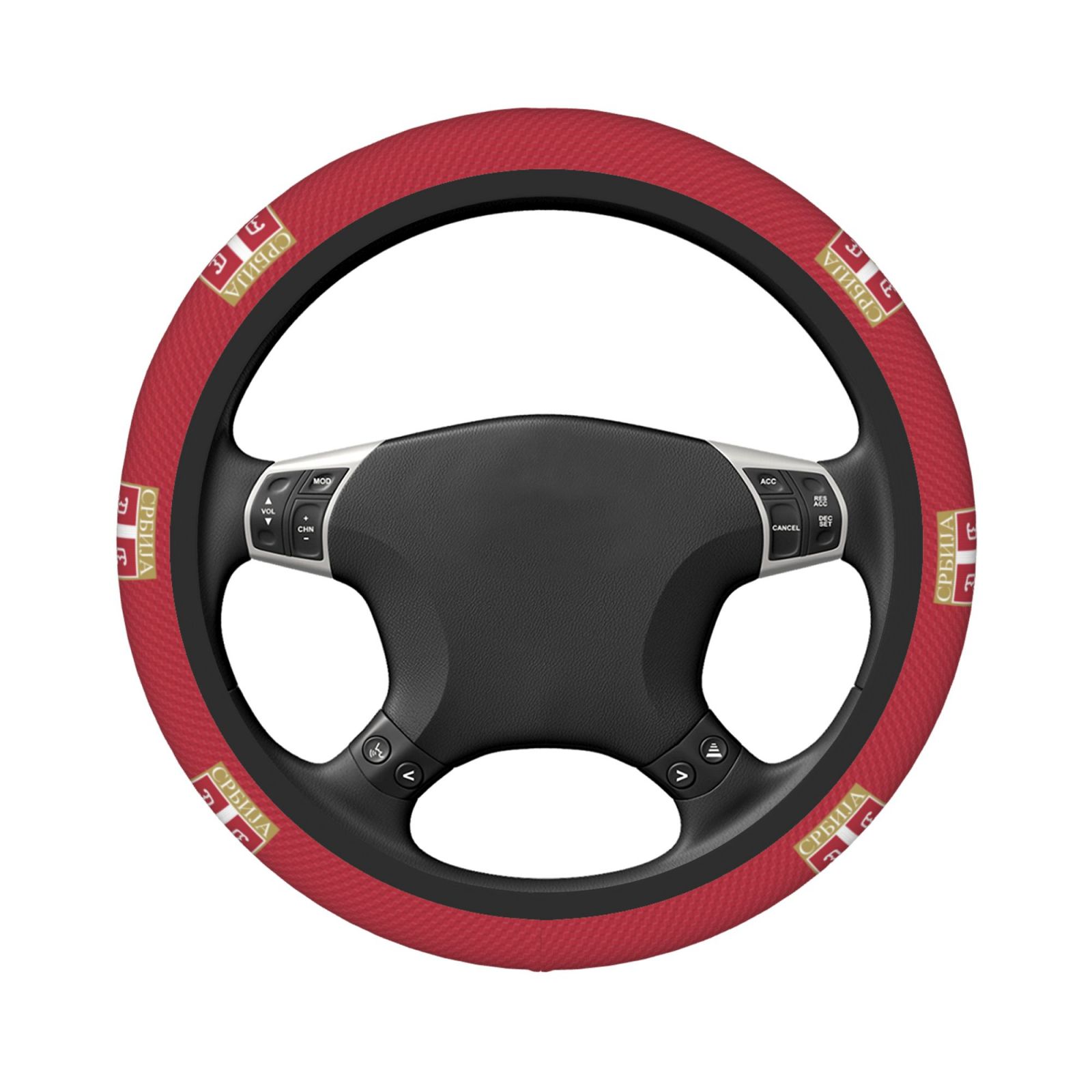 Serbia Steering Wheel Cover ESW2379 - Soccerfana