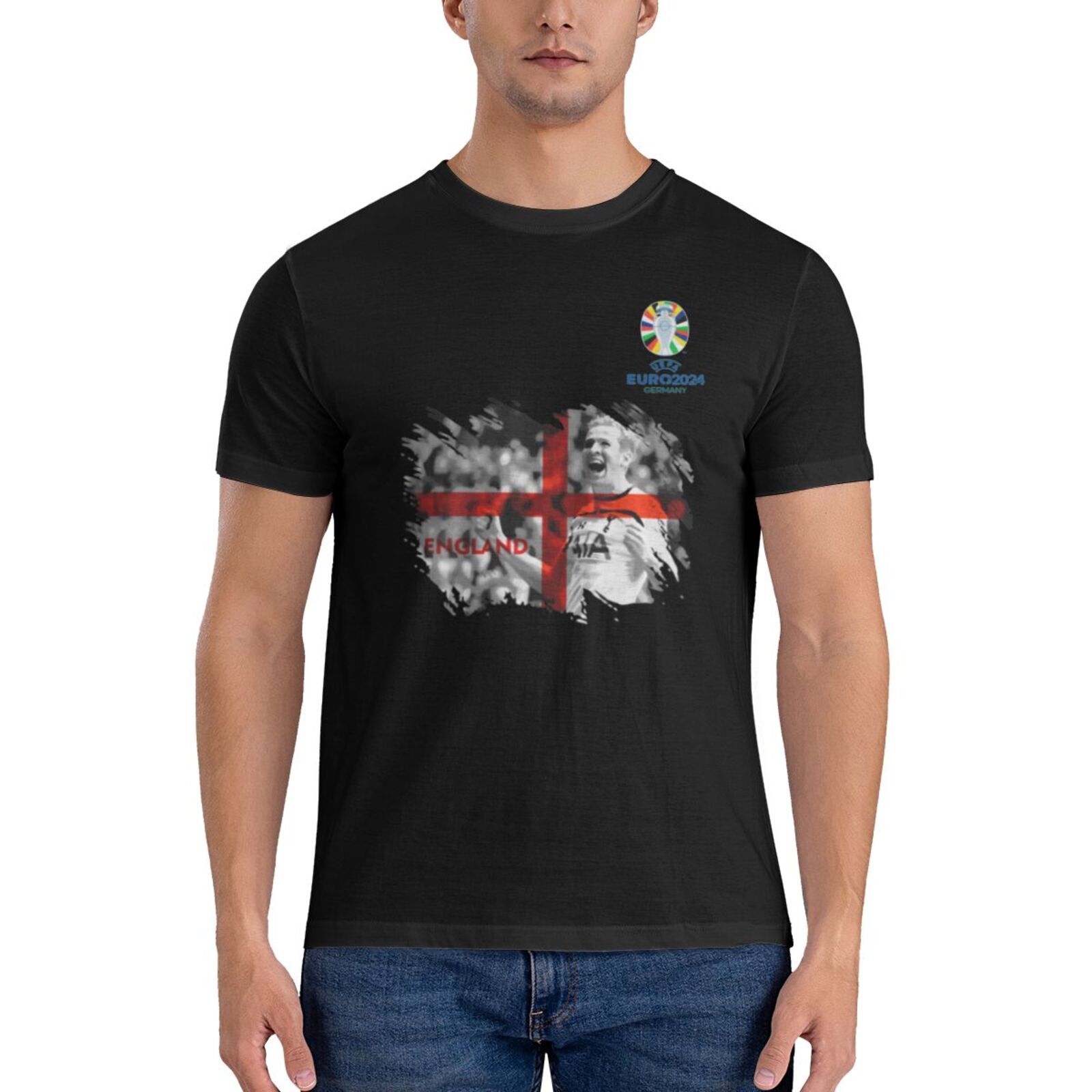 Men's England EURO 2024 Basic Short Sleeve T-Shirt BST1713 - Soccerfana