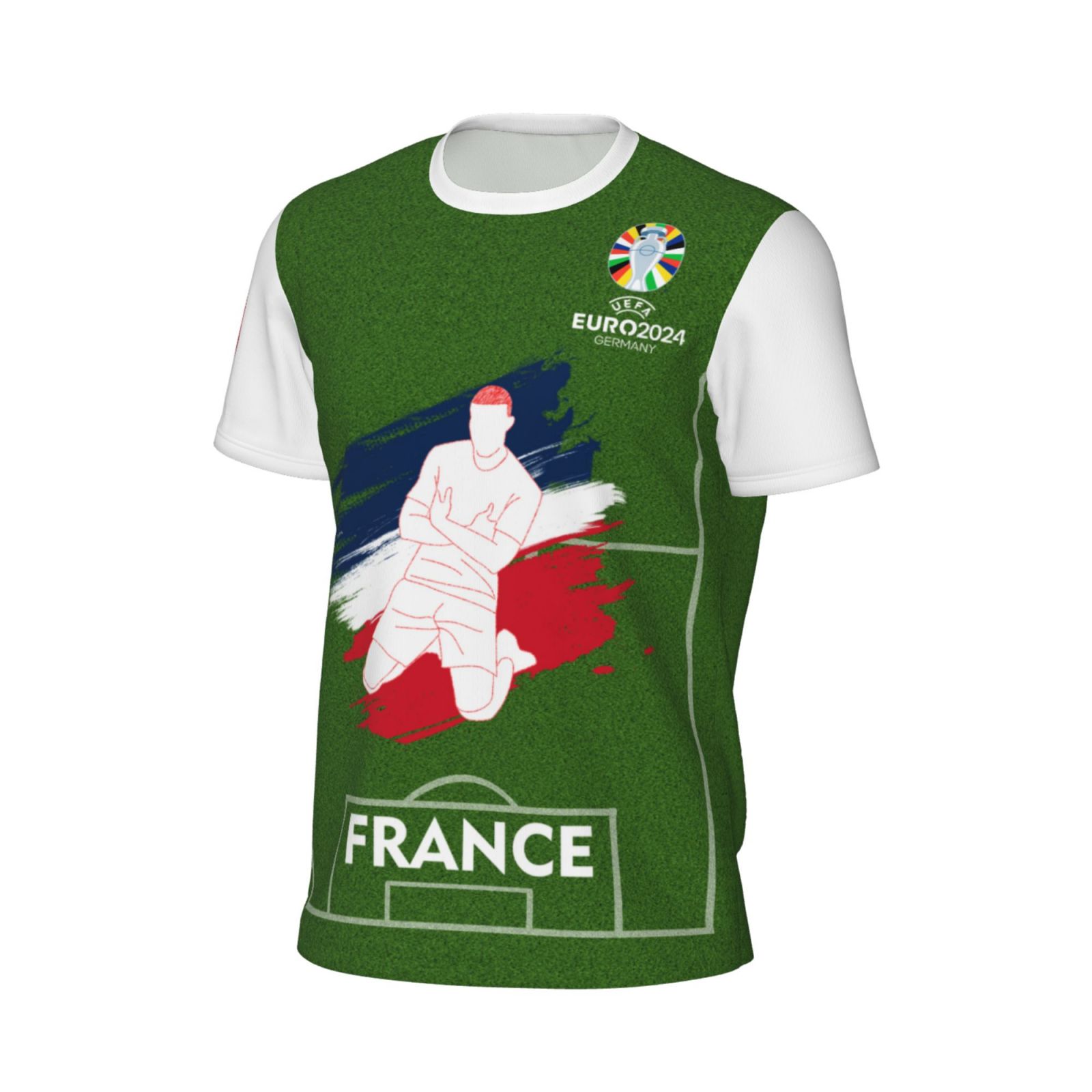 Men's France EURO 2024 Short Sleeved Mesh T-Shirt SMT1703 - Soccerfana