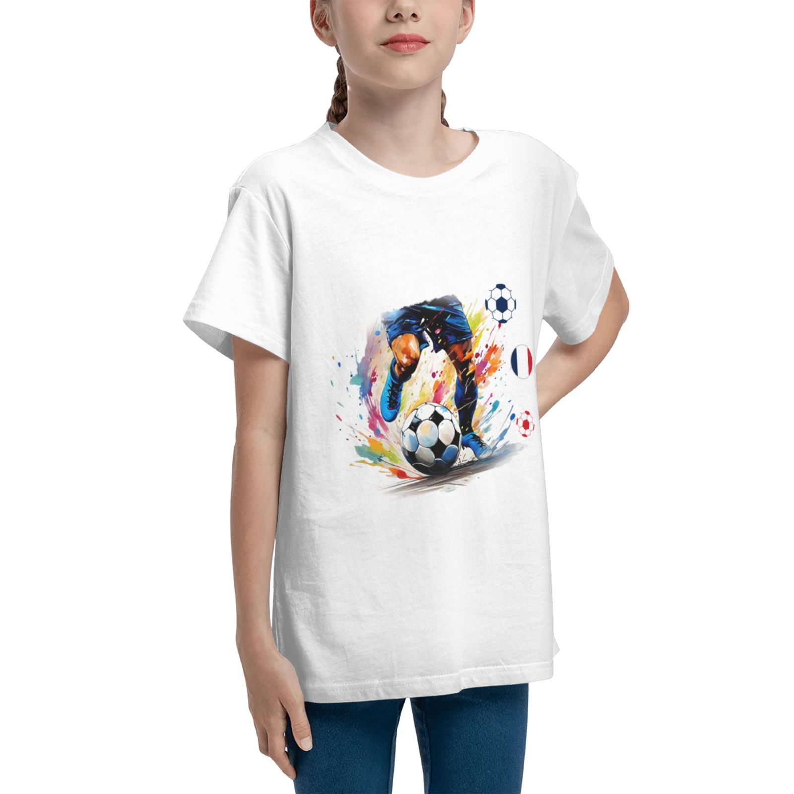 Kid's France EURO 2024 Teenage T-shirt TET1755 - Soccerfana