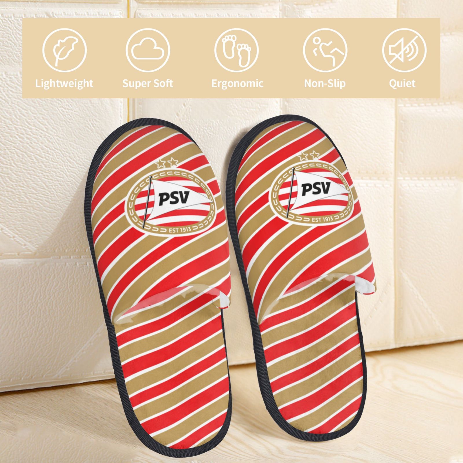 PSV Eindhoven Cotton Slippers FSP2244 - Soccerfana