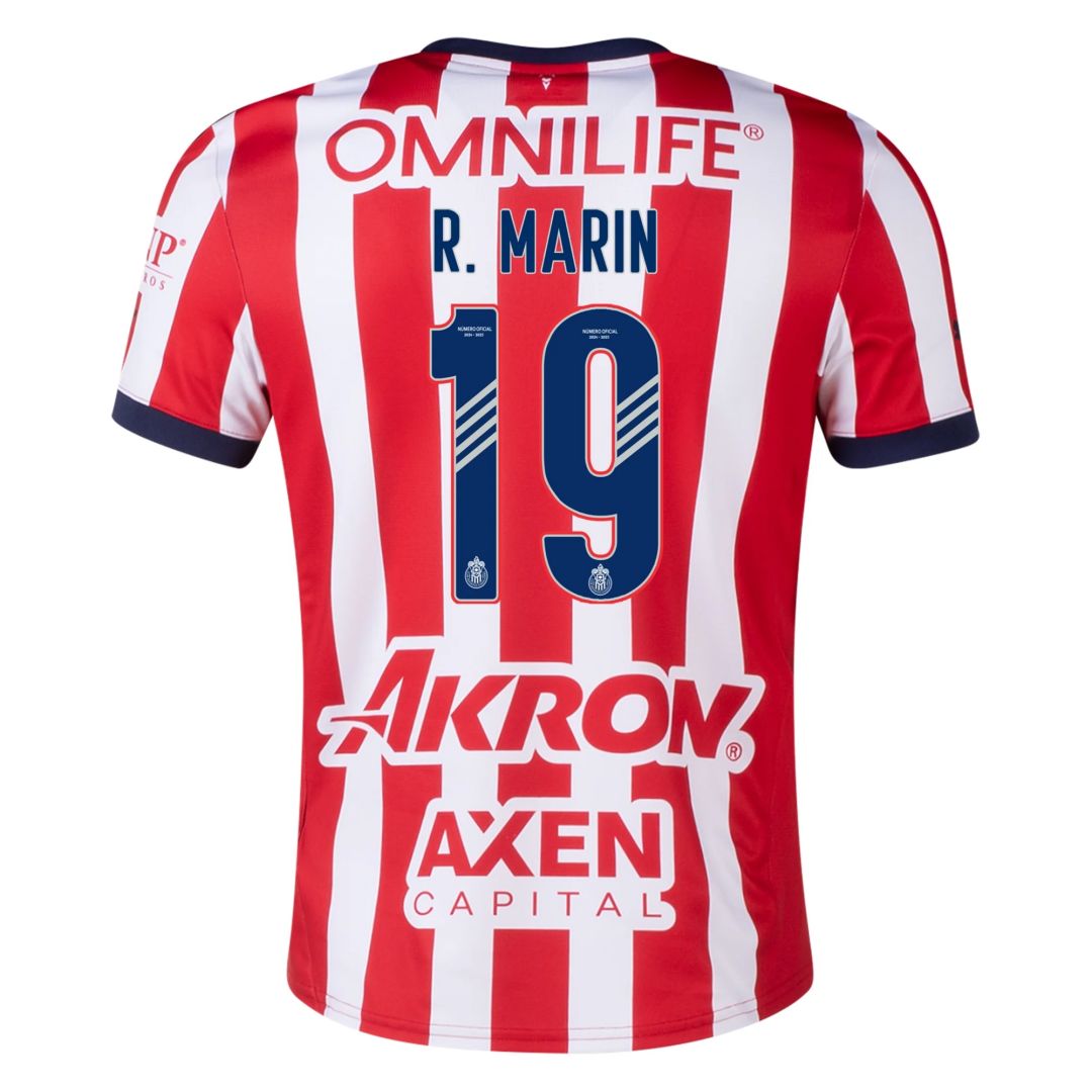 R. MARIN #19 Chivas Home Jersey 2024/25 - Soccerfana