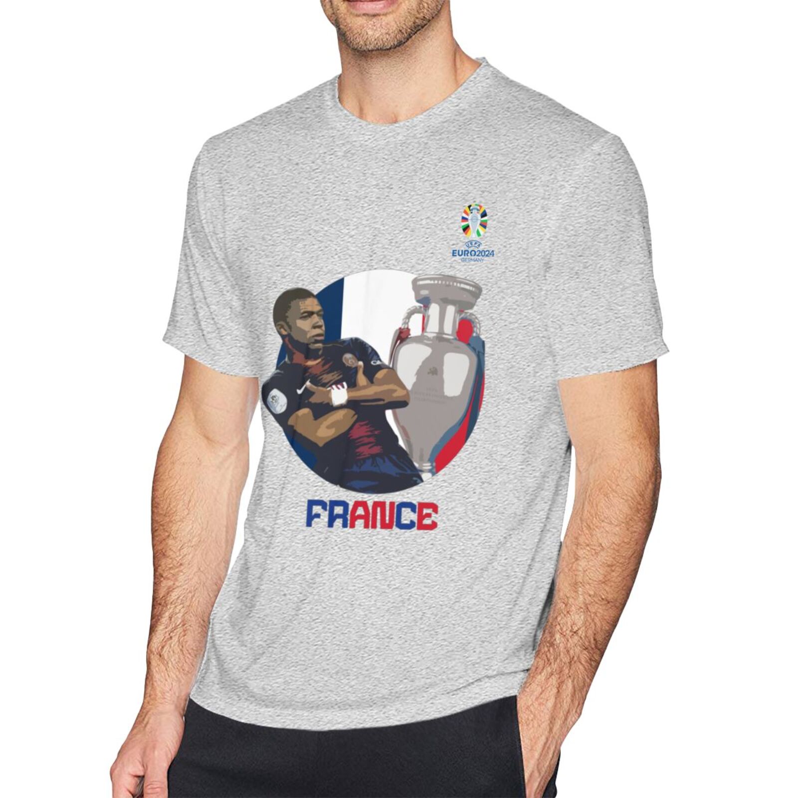 Men's France EURO 2024 Basic Short Sleeve T-Shirt BST1729 - Soccerfana