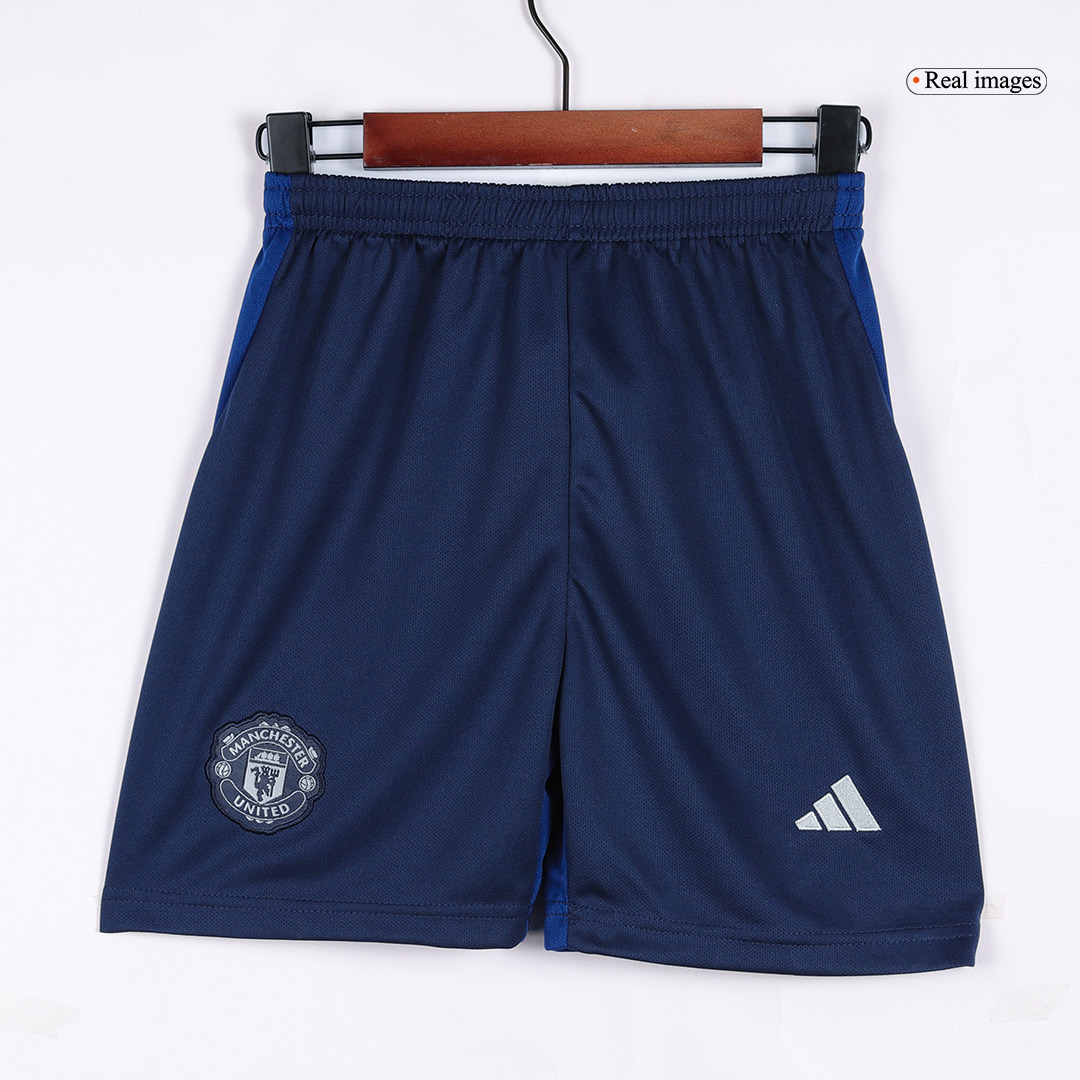 Kid's Manchester United Away Jersey+Shorts 2024/25 - Soccerfana